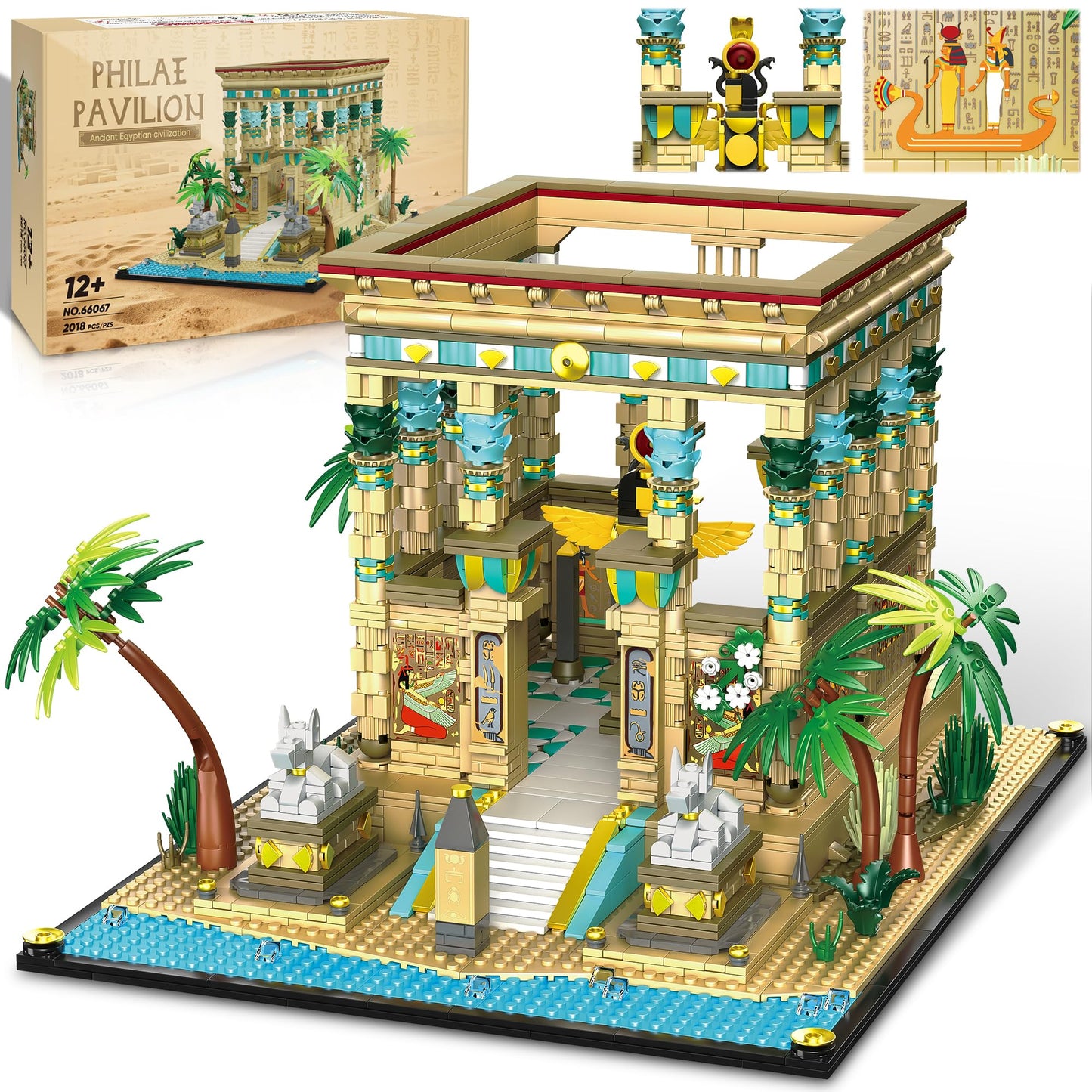 AsmrCap Philaedin Temple Building Set for Adults – Egyptian Nile Temple Architecture (2018 Pieces)