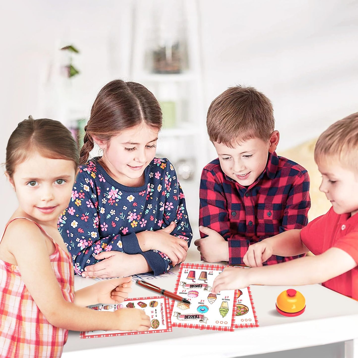 Assorty Restaurant Server Play Set for Kids 3-8 | Dress-Up, Play Food & Money