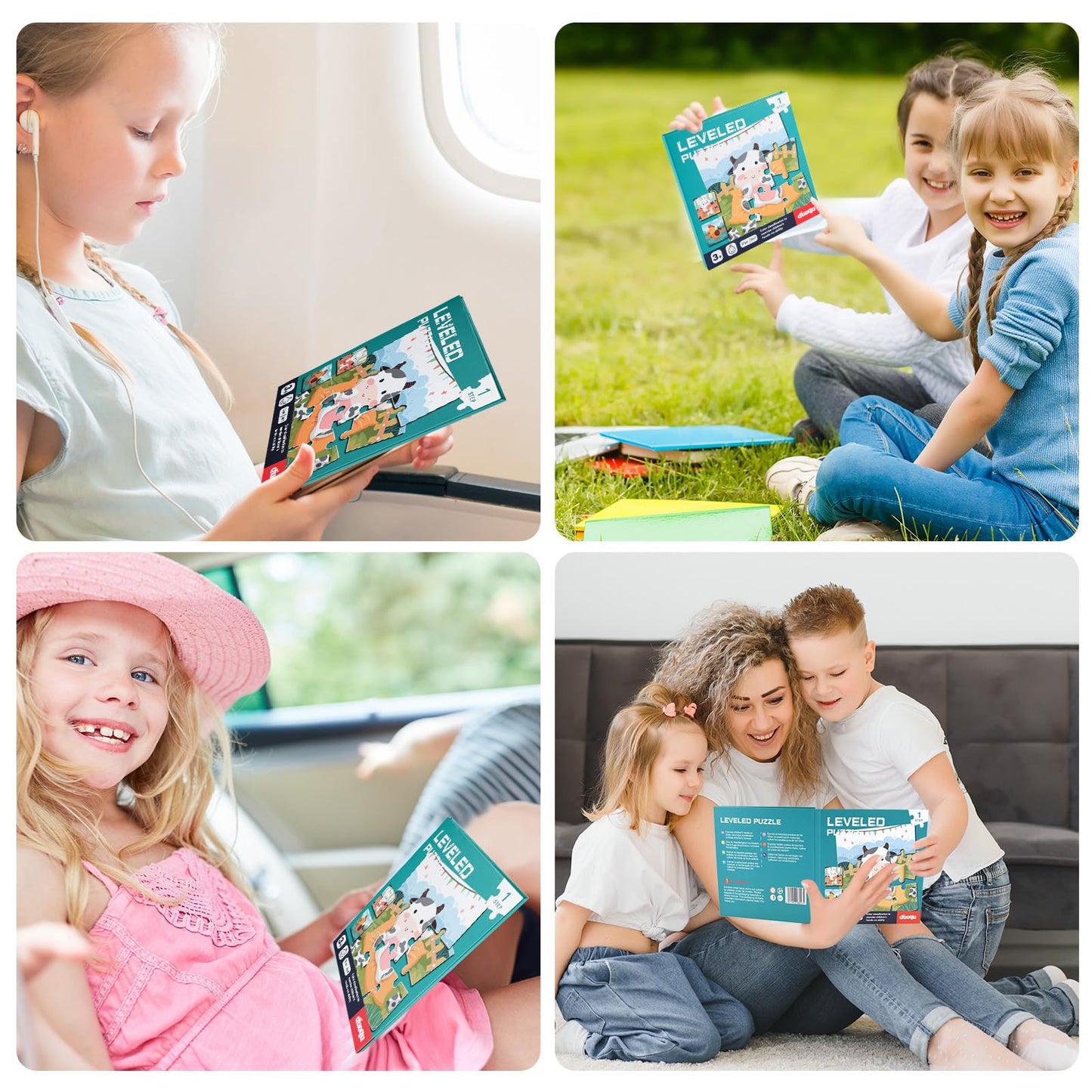 ASTARON Magnetic Farm Puzzles for Toddlers – 3-in-1 Travel Learning Toy