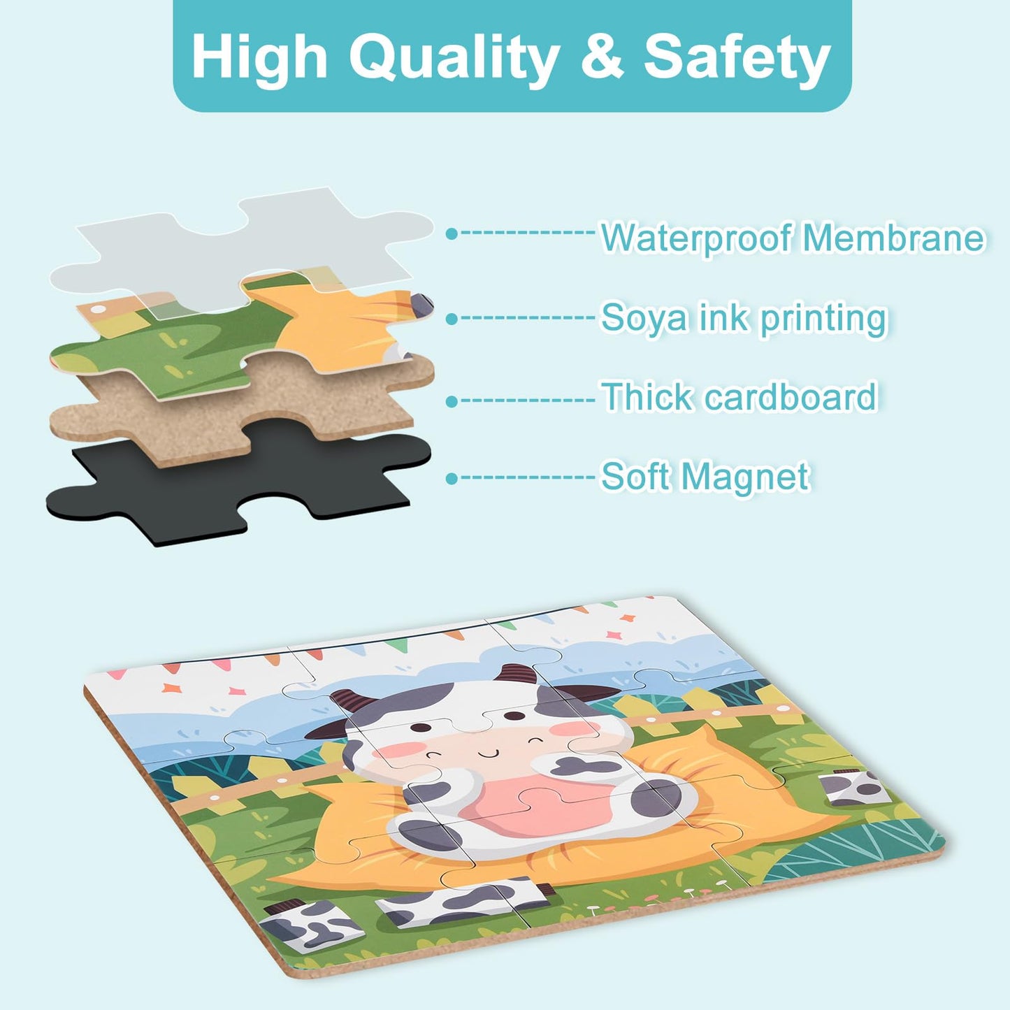 ASTARON Magnetic Farm Puzzles for Toddlers – 3-in-1 Travel Learning Toy