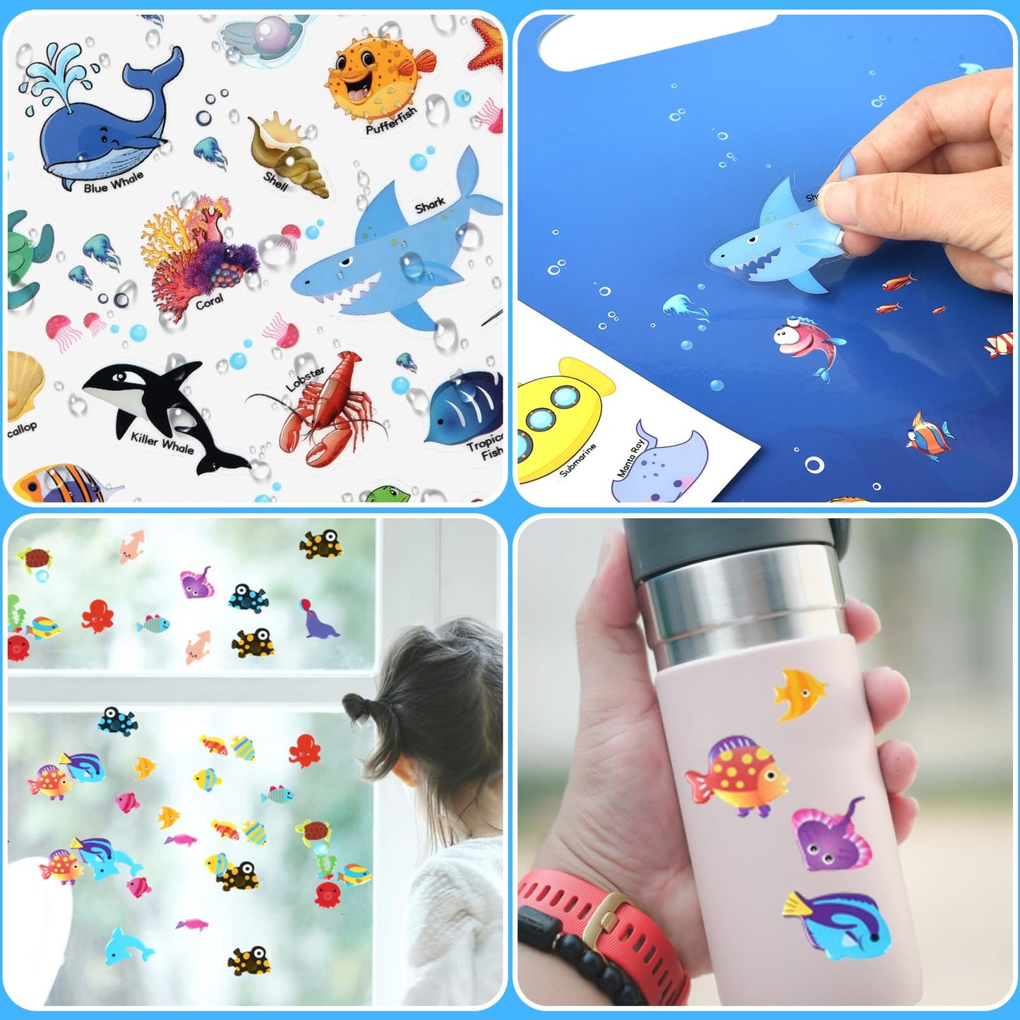 ASTARON Reusable Ocean Sticker Book for Toddlers – 88 Pcs Travel & Quiet Time Activities (2–6)