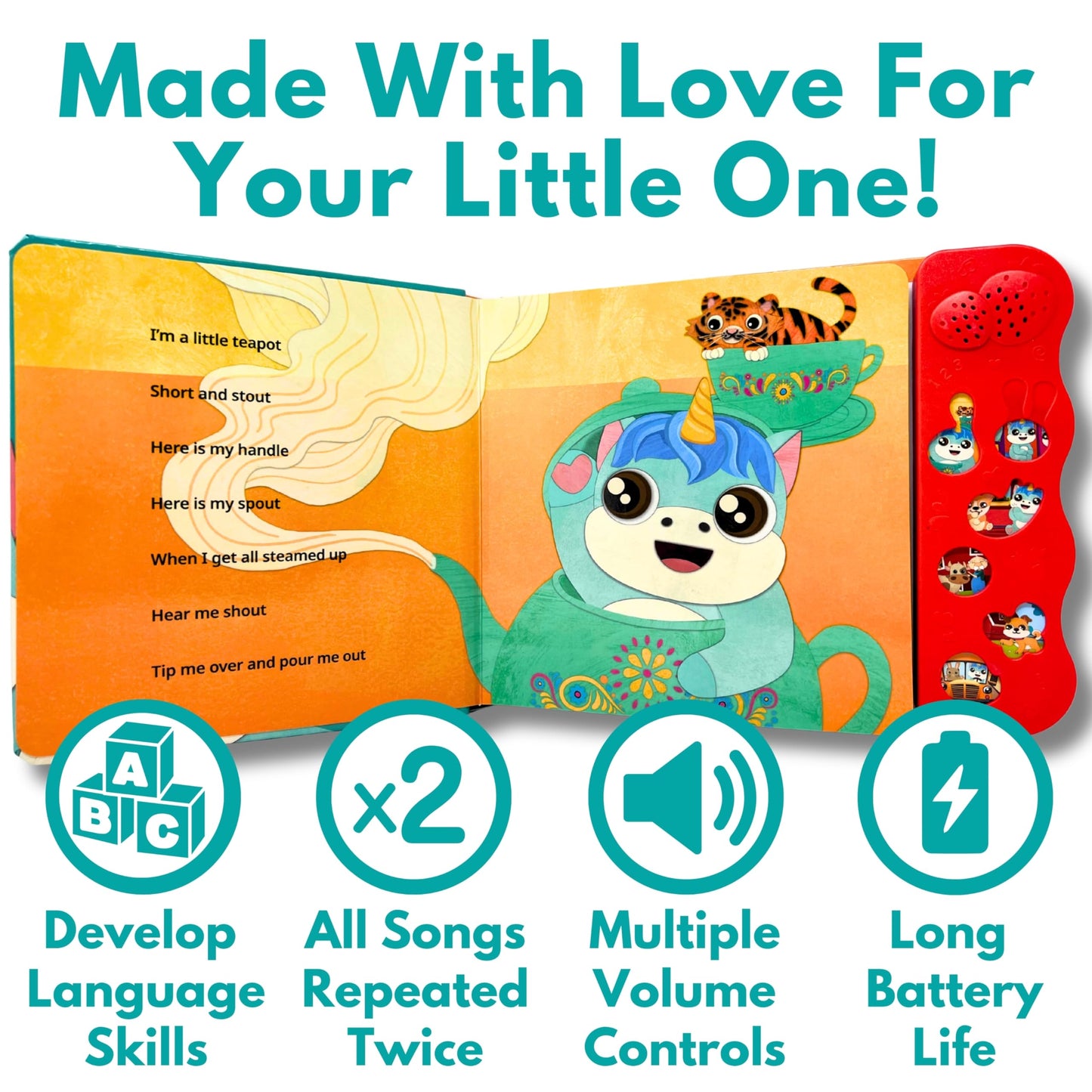 Astro Learns English - Learning Songs: Musical Toys and Interactive Sound Book for Toddlers
