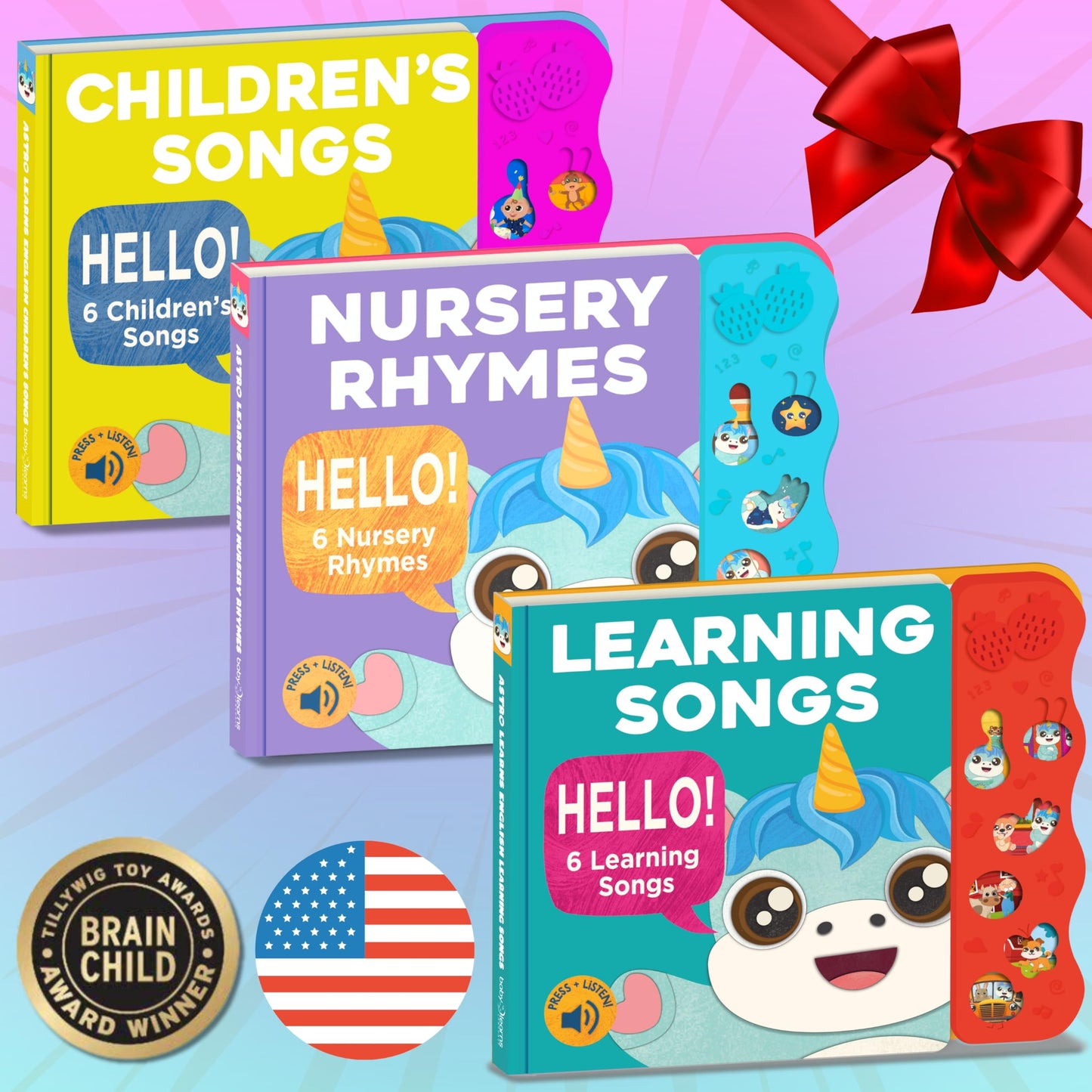 Astro Learns English - Learning Songs: Musical Toys and Interactive Sound Book for Toddlers