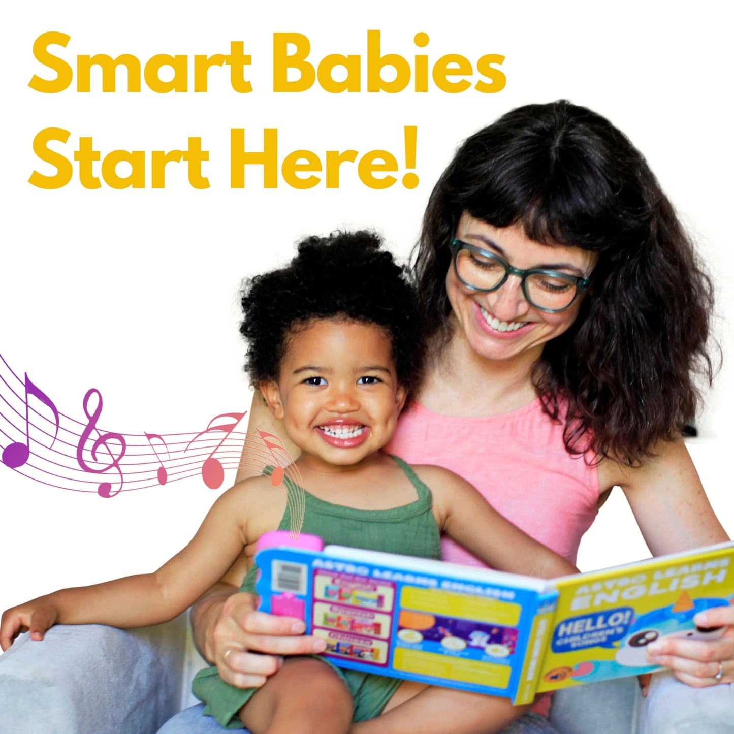 Astro Learns English: Musical Songs & Interactive Sound Book for Toddlers 1-3