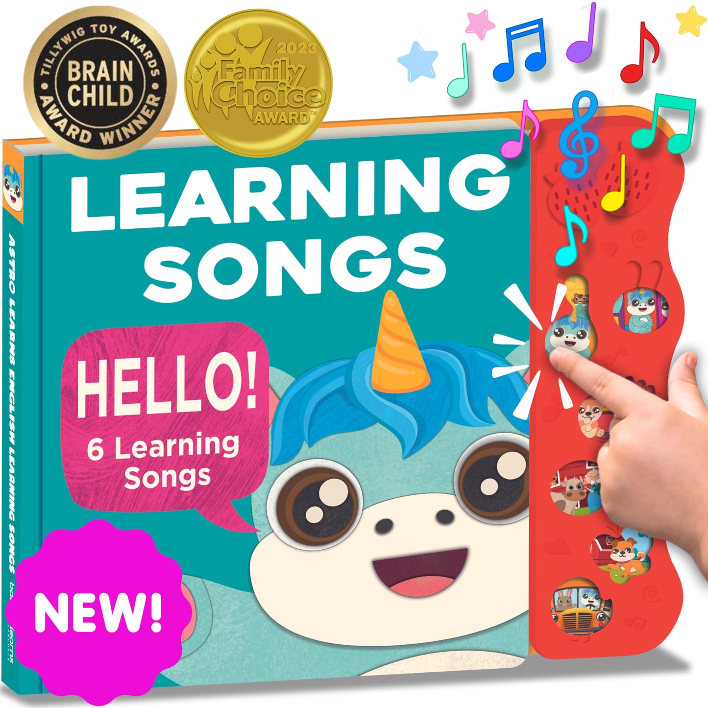 Astro Learns English - Learning Songs: Musical Toys and Interactive Sound Book for Toddlers