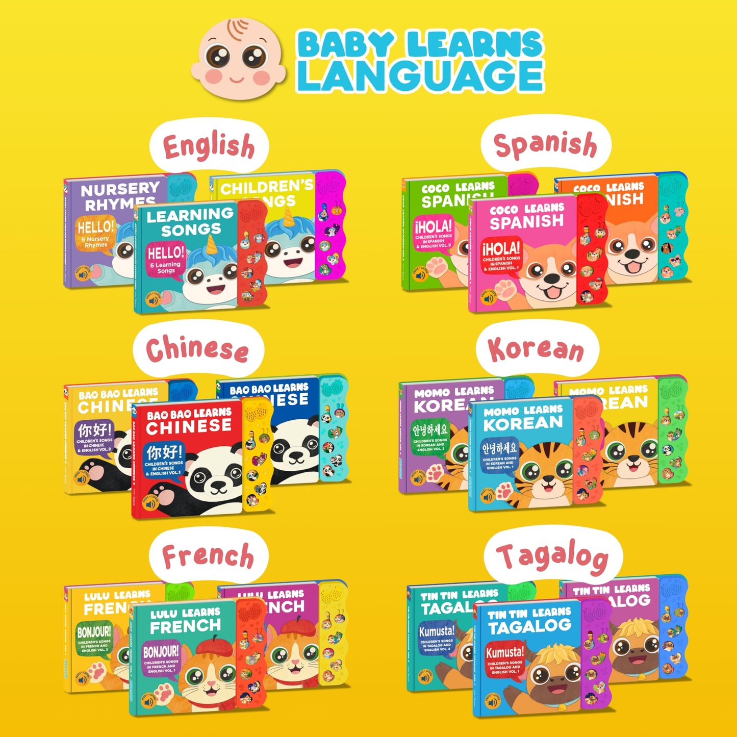 Astro Learns English: Musical Songs & Interactive Sound Book for Toddlers 1-3