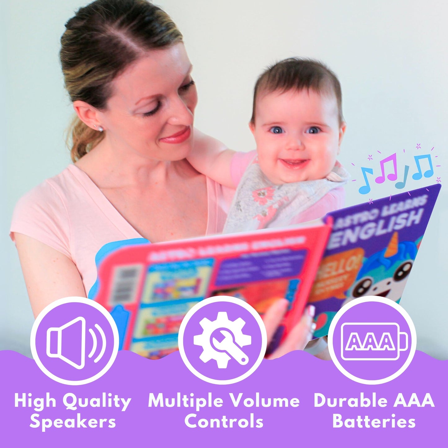 Astro Learns English: Nursery Rhymes Musical Toy & Interactive Sound Book for Toddlers 1-3