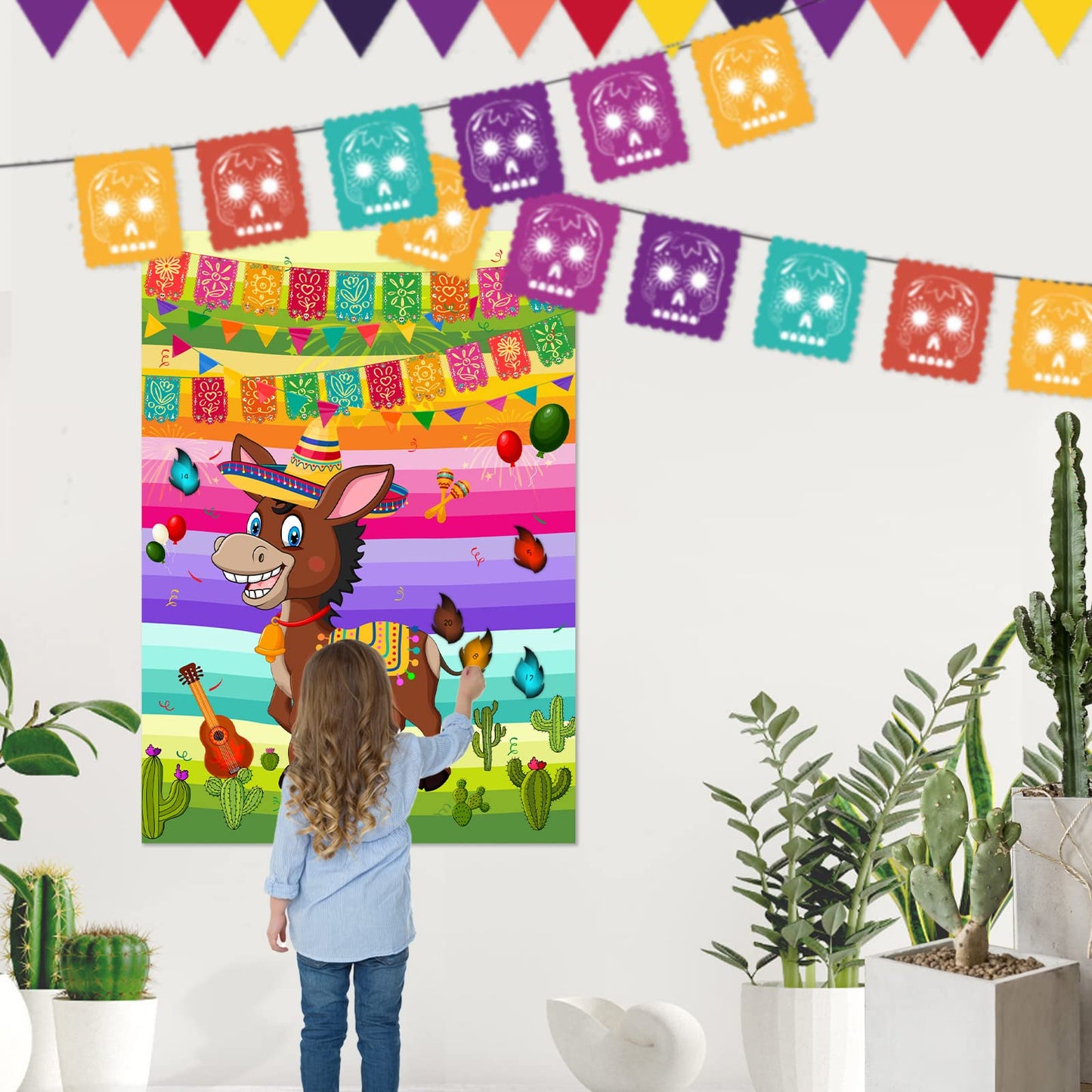 ASTARON Pin The Tail on The Donkey - 24 Tail Stickers for Cinco De Mayo Party