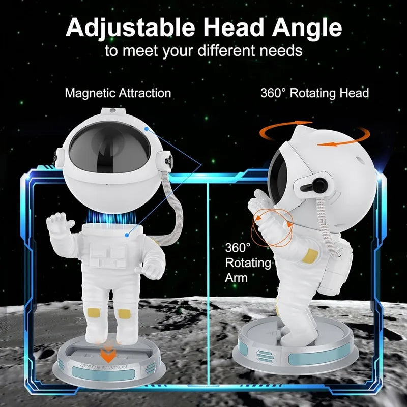 Astronaut Galaxy Star Projector – 360° LED Starry Sky Night Light