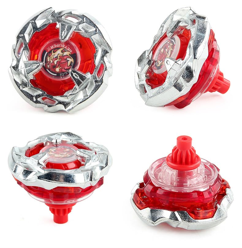 ASVEXKW Battling Set – Spinning Top Burst Toy with Launchers & Bey Stadium (5 Tops)