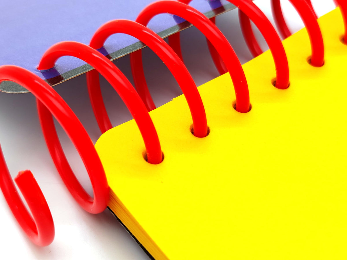 ASVP Shop Handy Dandy JOSH Notebook with Blue-Striped Crayon | Red Binder, 60 Yellow Pages