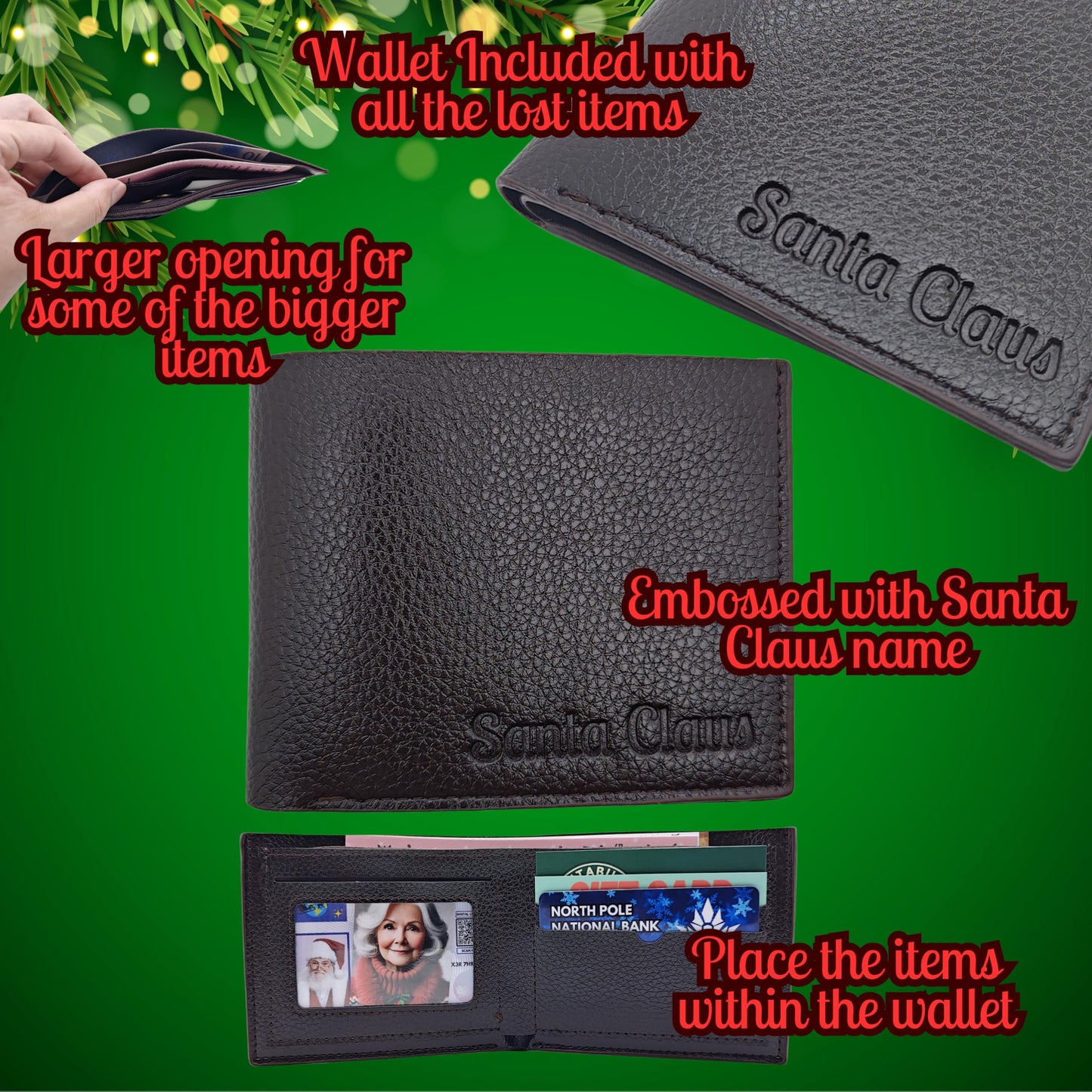 ASVP Shop Santa's Lost Wallet Evidence Kit – Wallet Included | Magical Christmas Eve Set