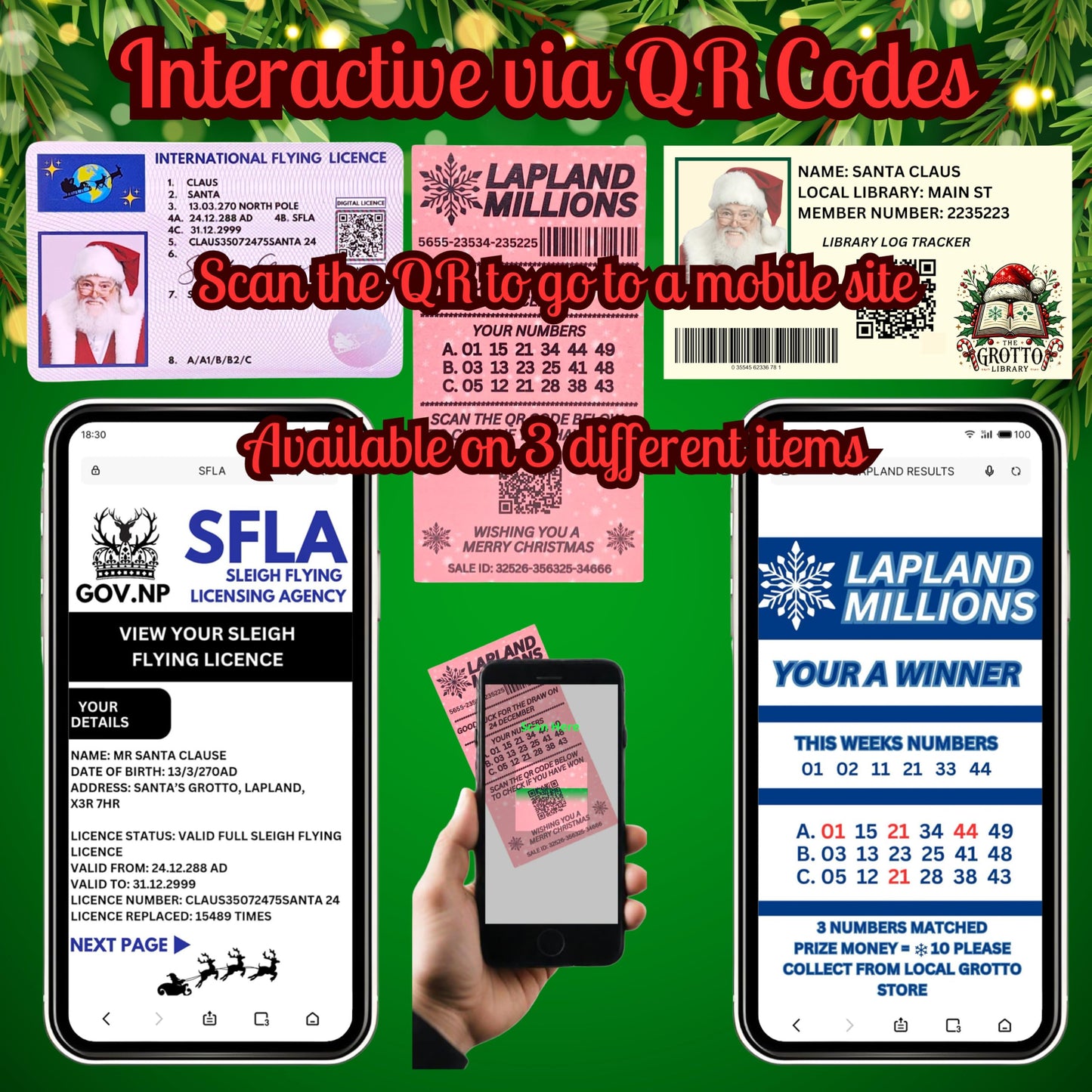 ASVP Shop Santa's Lost Wallet Evidence Kit – Wallet Included | Magical Christmas Eve Set