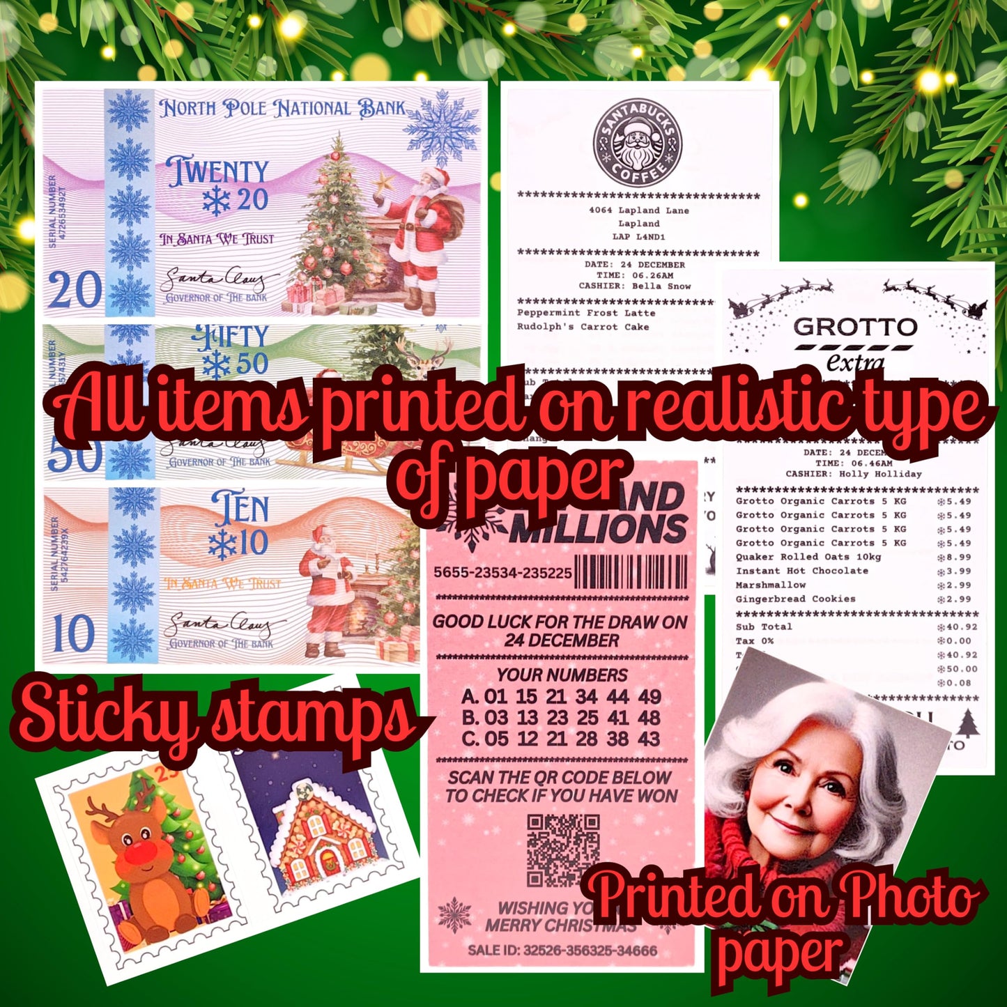 ASVP Shop Santa's Lost Wallet Evidence Kit – Wallet Included | Magical Christmas Eve Set