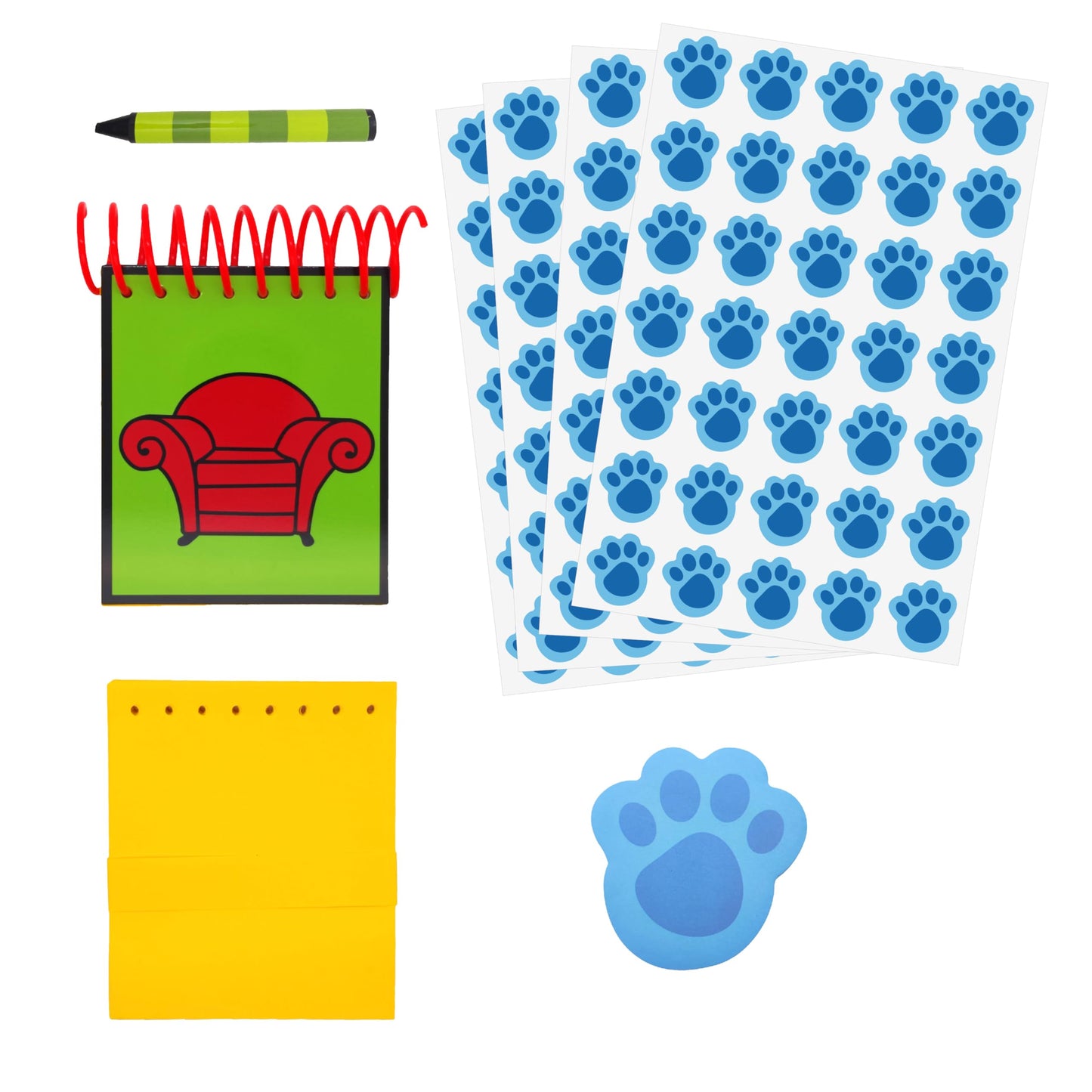 ASVP Shop STEVE Handy Dandy Notebook – 1 Crayon, 140 Paw Stickers, 60 Spare Pages