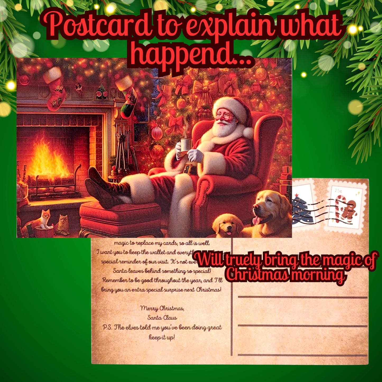 ASVP Shop Santa's Lost Wallet Evidence Kit – Wallet Included | Magical Christmas Eve Set
