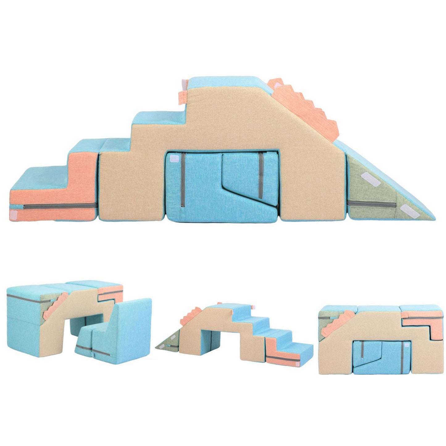 Asweets 4-in-1 Foam Climbing Blocks for Toddlers | Indoor Soft Climb & Crawl Play