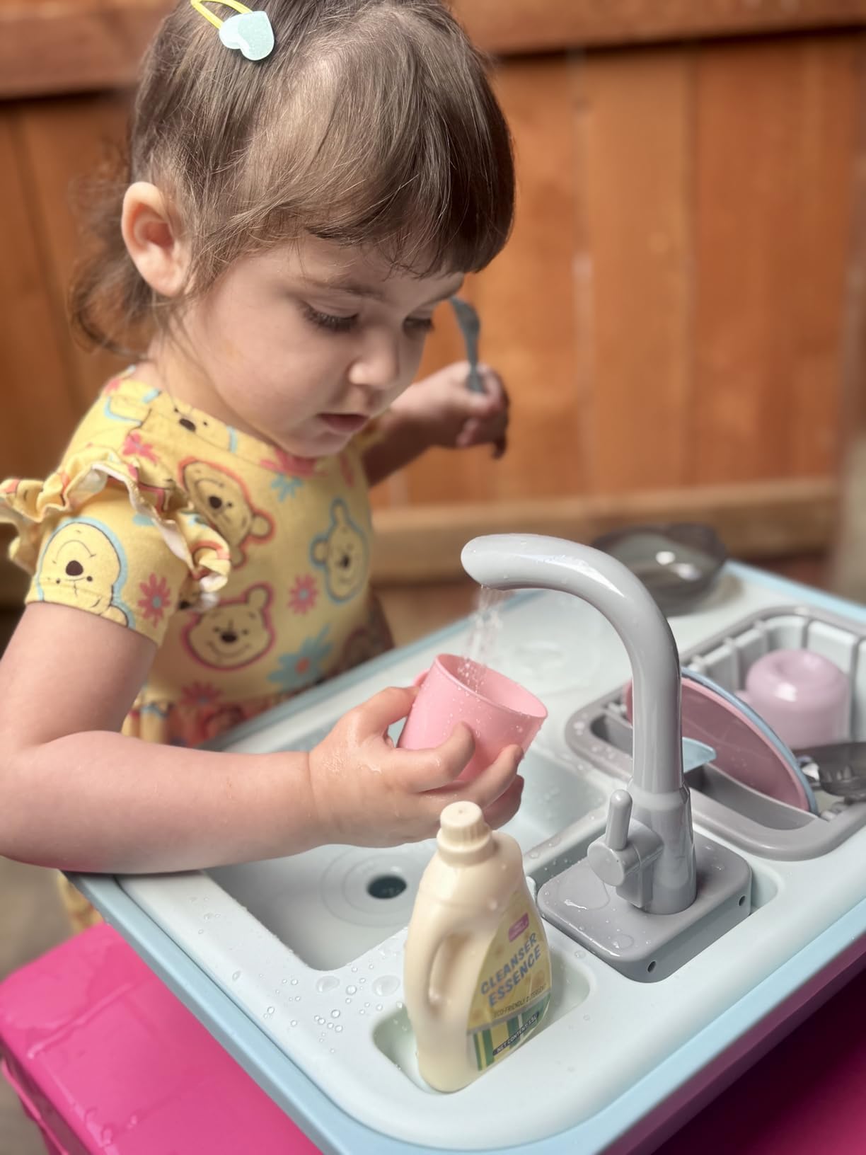 Asweets Color-Changing Kitchen Sink Toys Blue – Toddler Set with Automatic Water Cycle