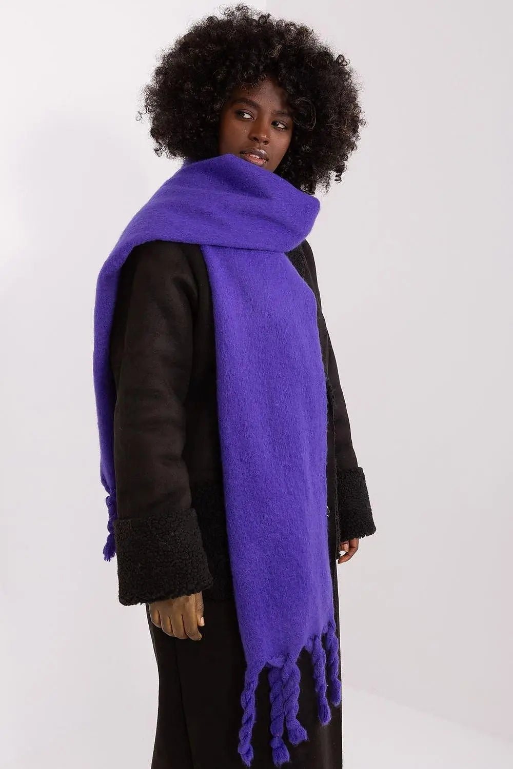 AT long, smooth-textured shawl