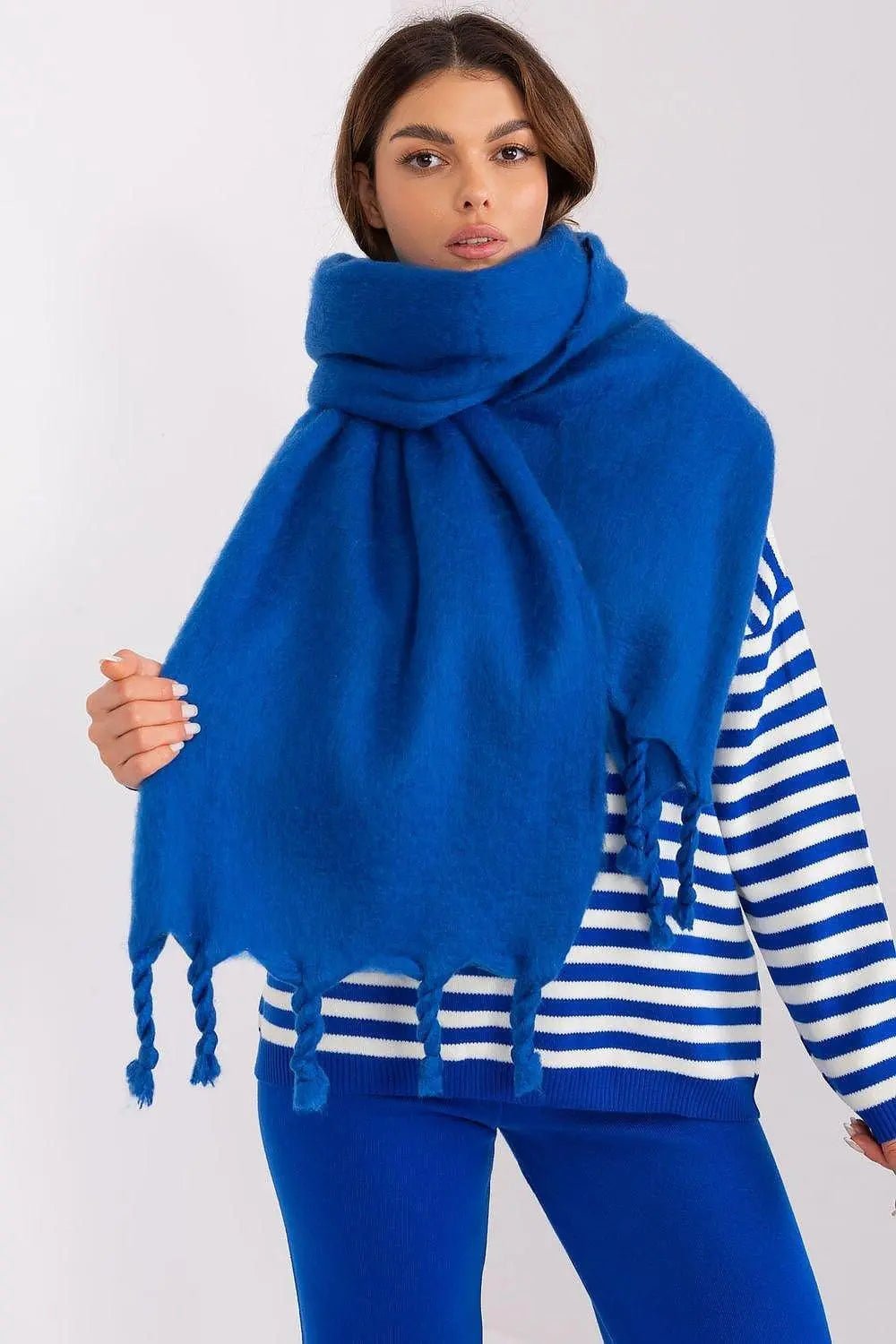 AT long, smooth-textured shawl