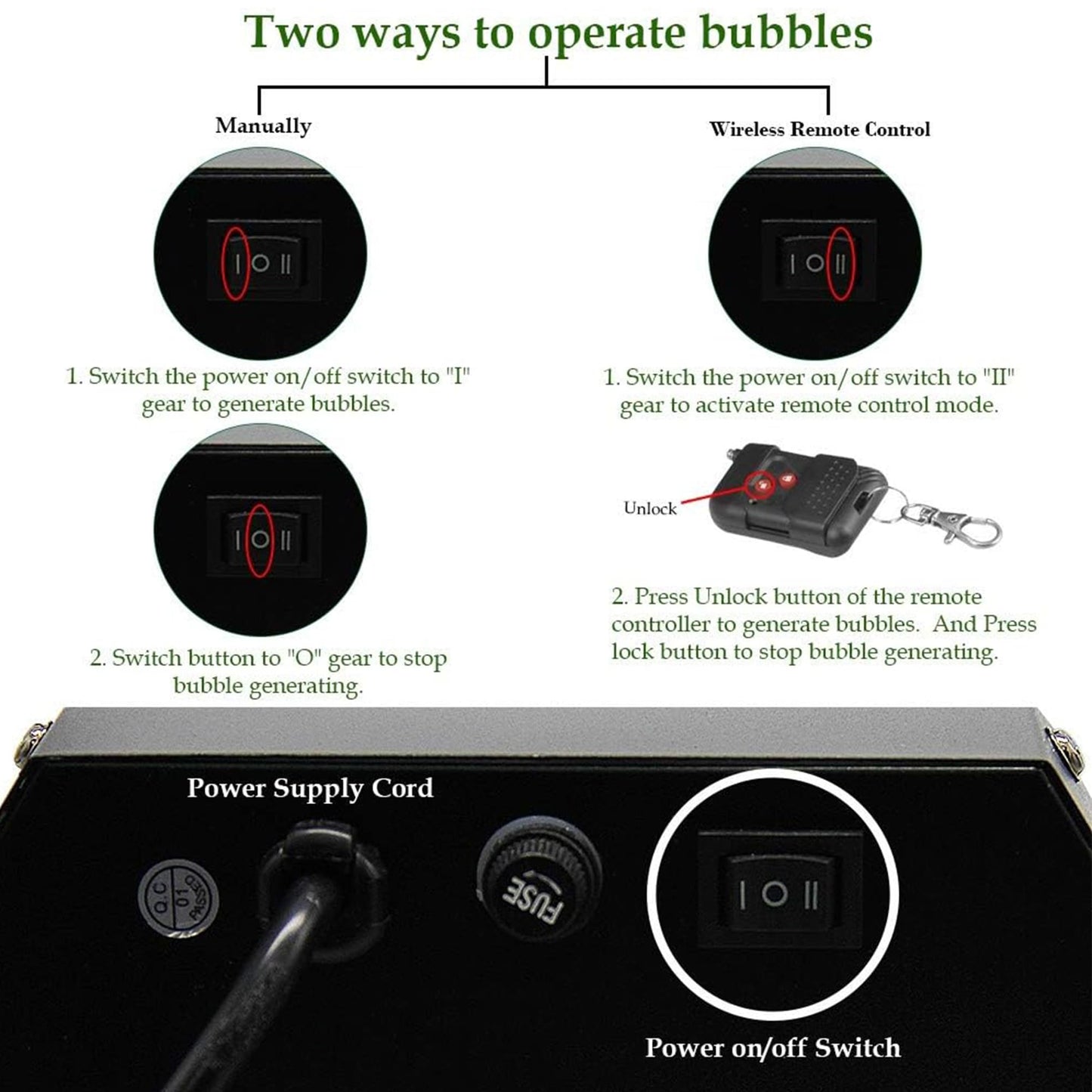 ATDAWN 1L High-Capacity Automatic Bubble Machine with 45ft Remote – Metal Body