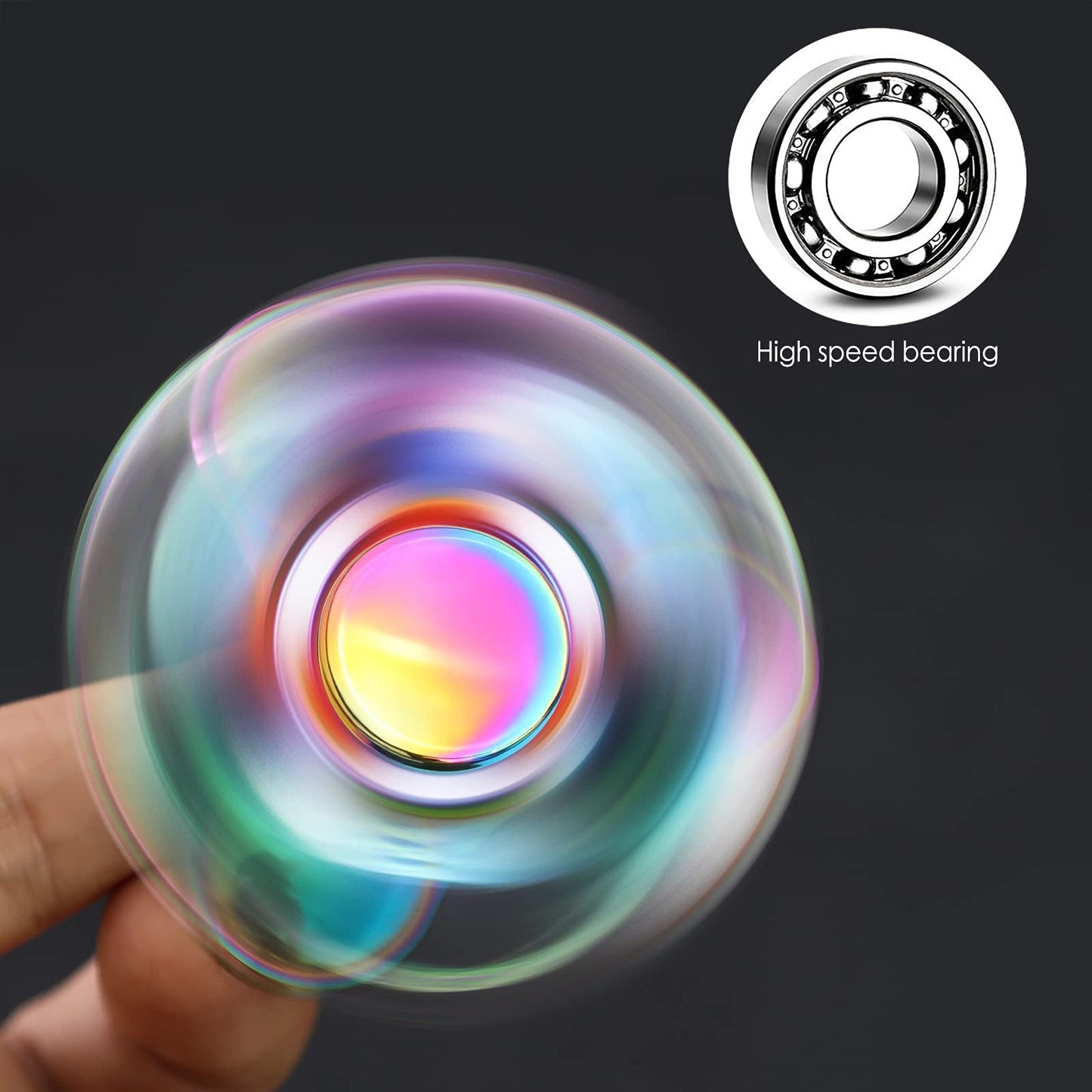 ATESSON Fidget Spinner – Durable Stainless Steel Bearing, High-Speed Spin for Focus
