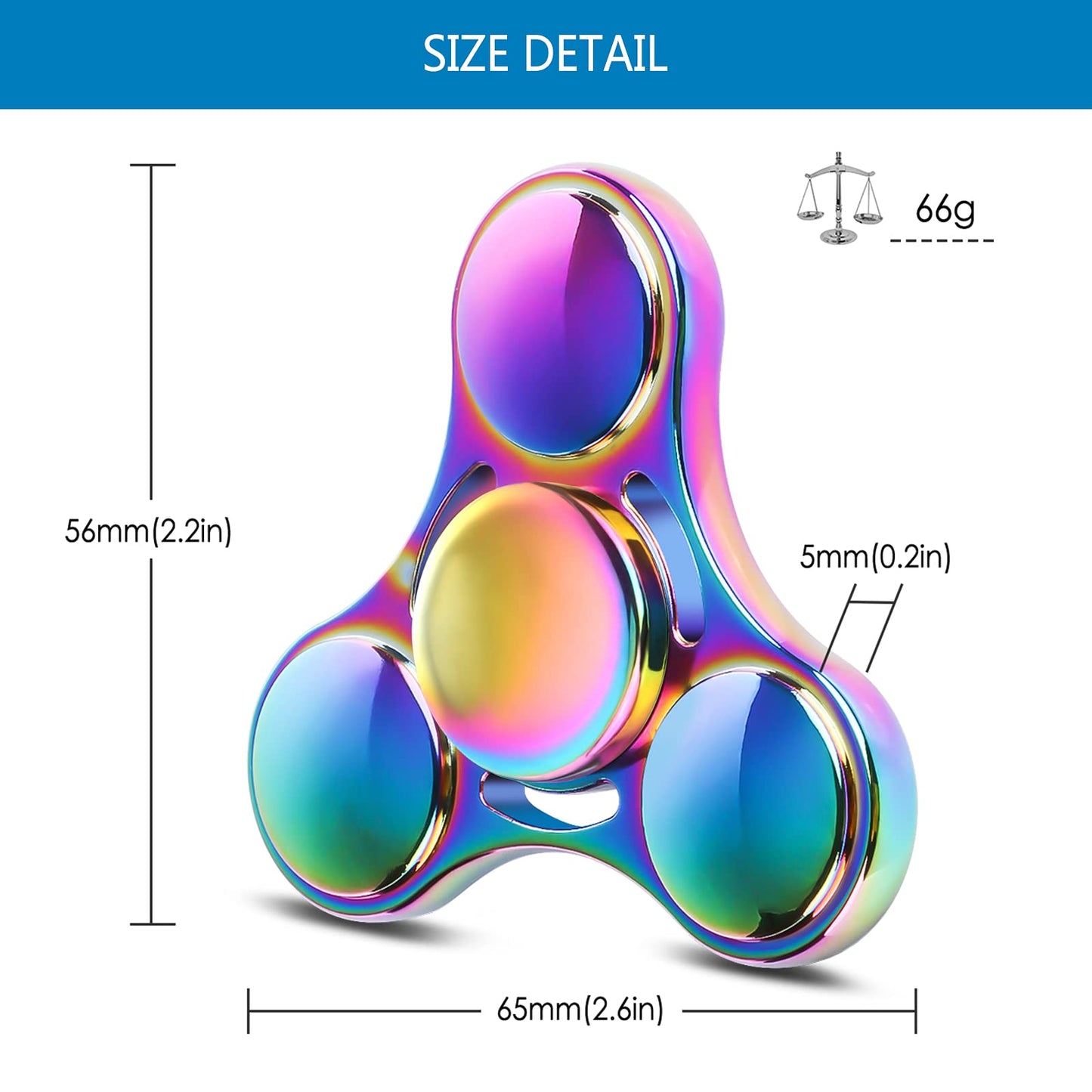 ATESSON Fidget Spinner – Durable Stainless Steel Bearing, High-Speed Spin for Focus