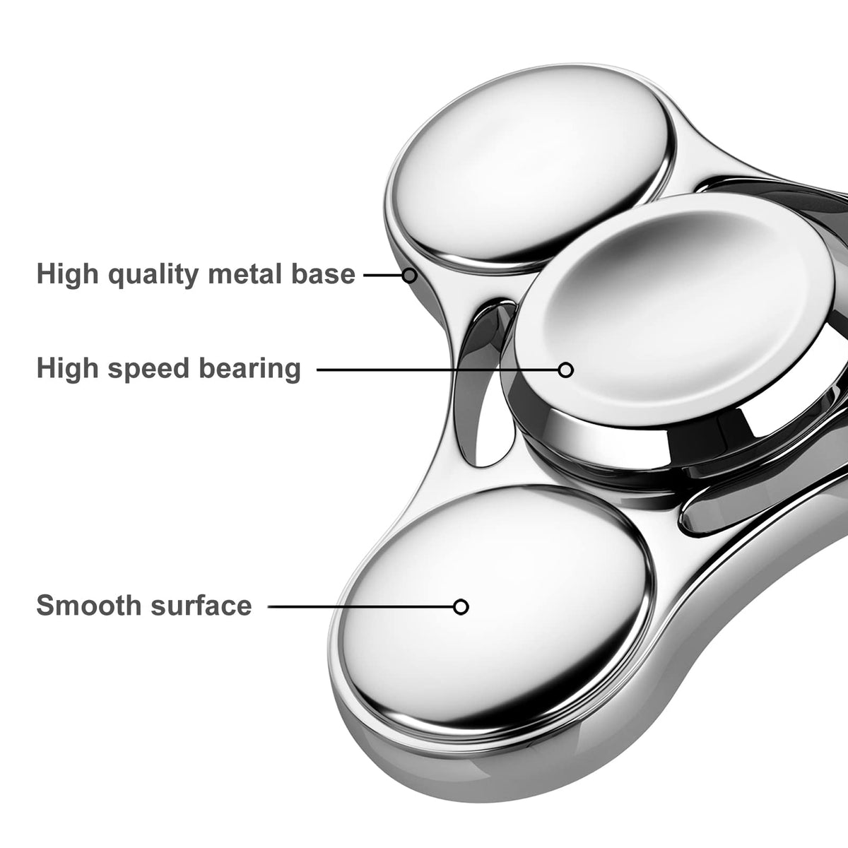 ATESSON Fidget Spinner – Stainless Steel Bearing, Brass Core, High-Speed EDC Toy