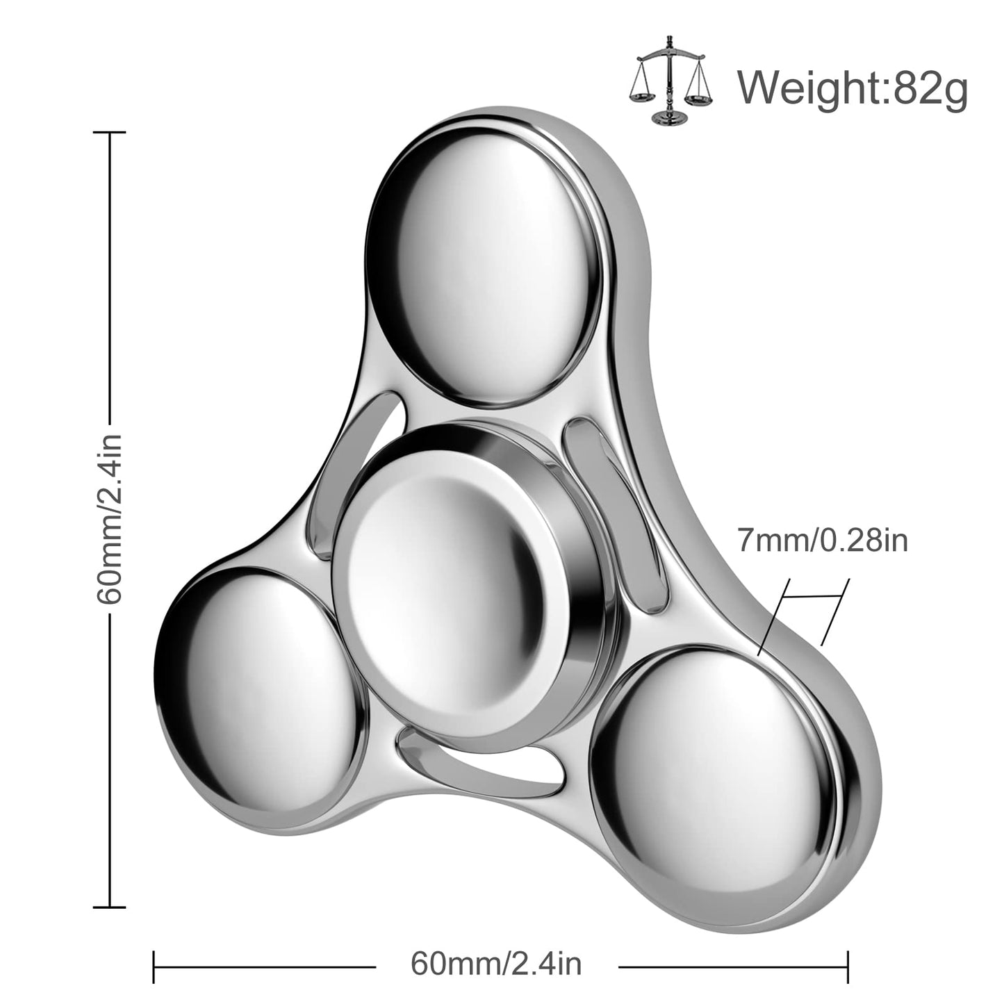 ATESSON Fidget Spinner – Stainless Steel Bearing, Brass Core, High-Speed EDC Toy