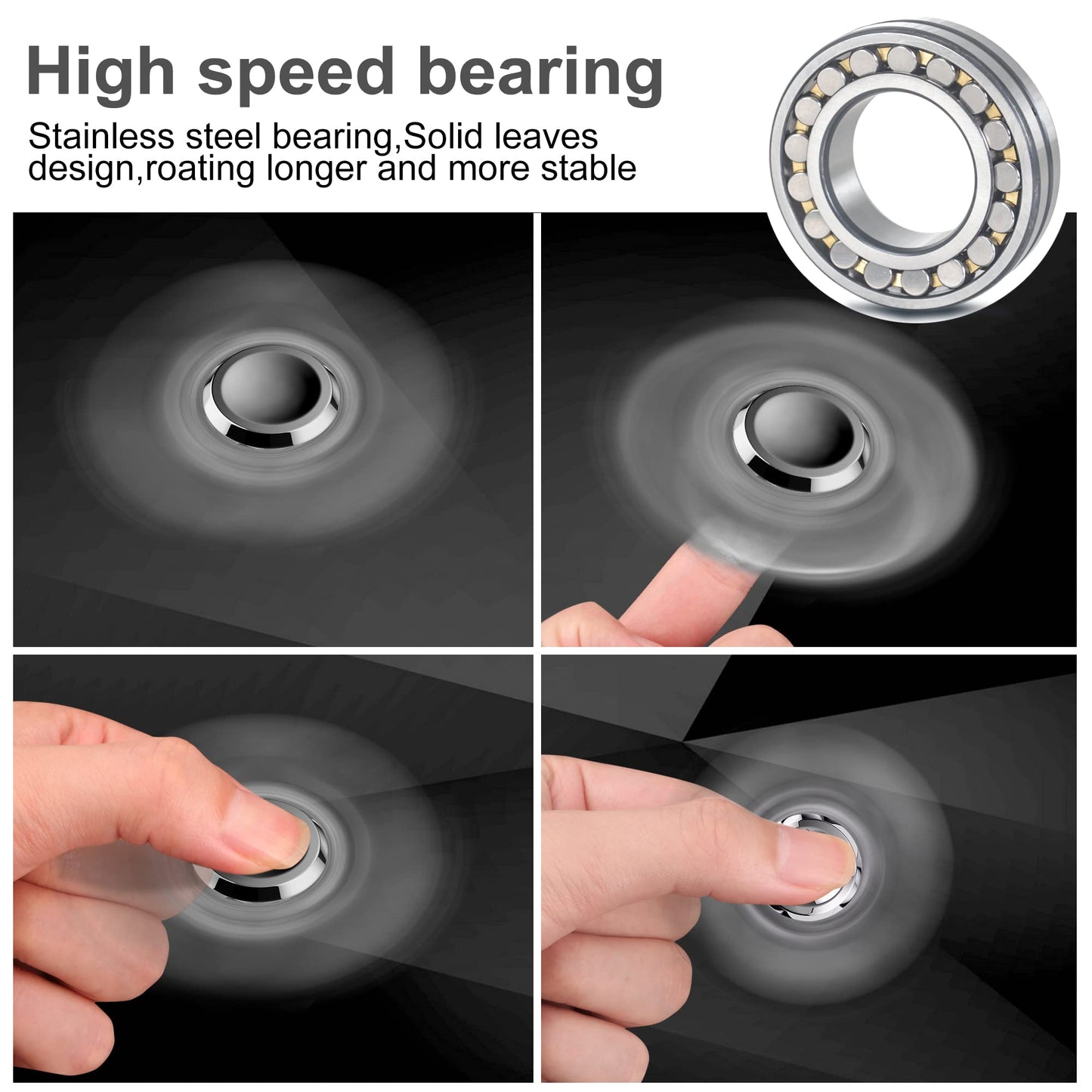 ATESSON Fidget Spinner – Stainless Steel Bearing, Brass Core, High-Speed EDC Toy