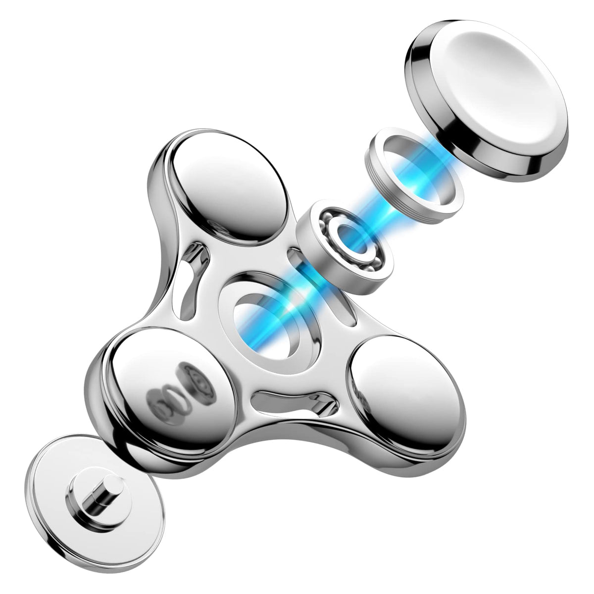 ATESSON Fidget Spinner – Stainless Steel Bearing, Brass Core, High-Speed EDC Toy