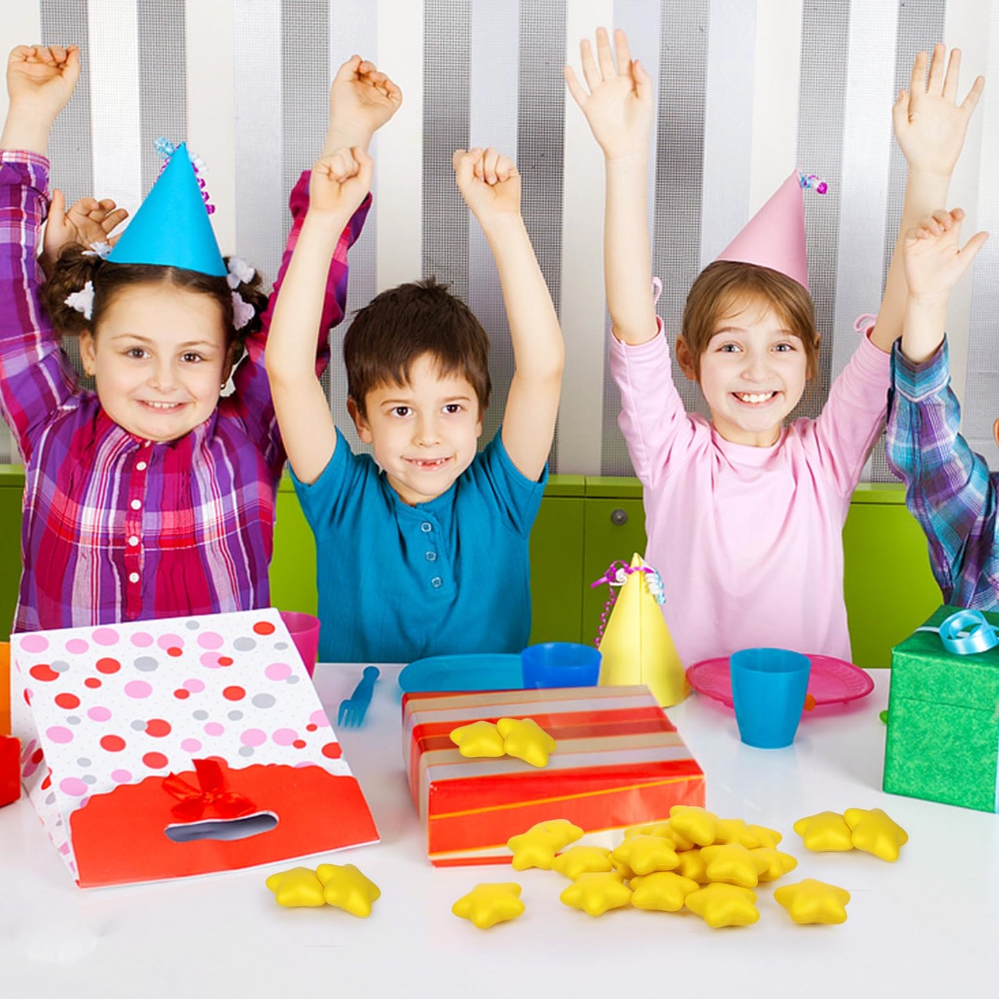 Atiloy 20-Pack Star Stress Balls – Mini Foam Squeeze Toys for Kids, Classrooms & Parties