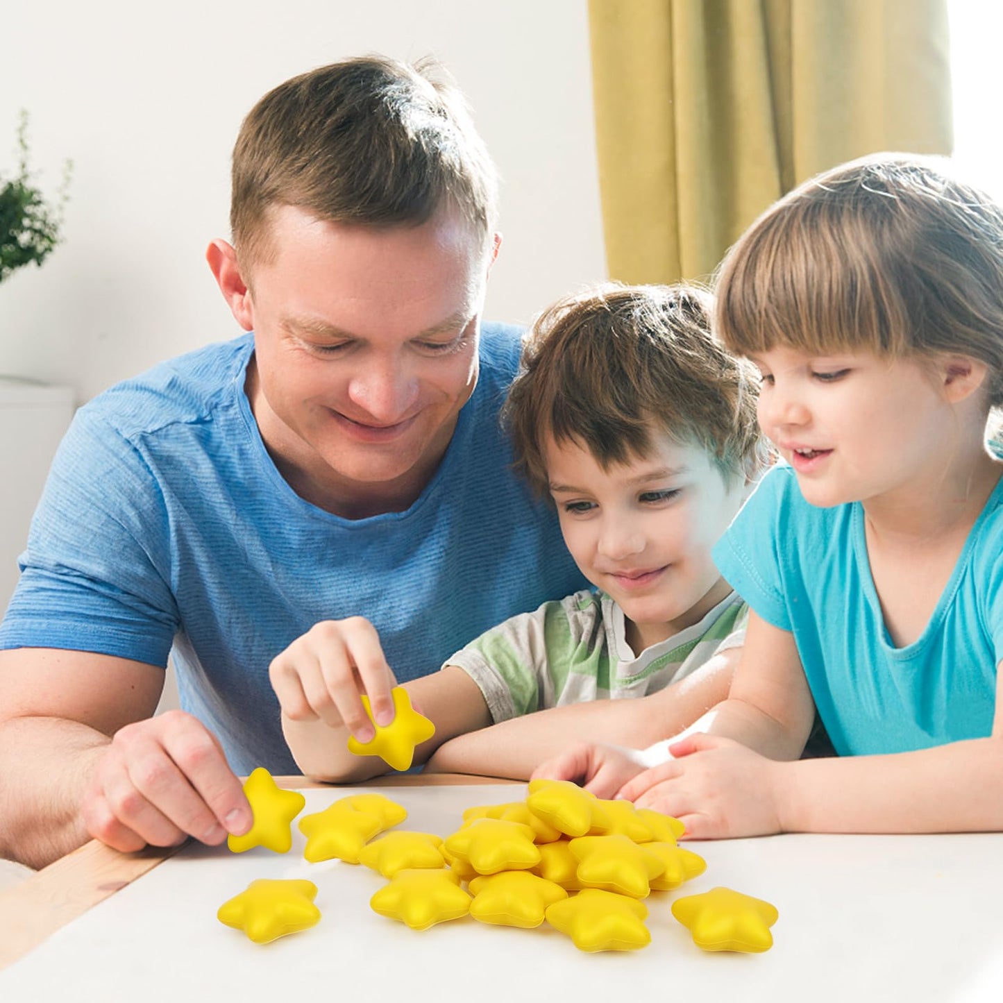Atiloy 20-Pack Star Stress Balls – Mini Foam Squeeze Toys for Kids, Classrooms & Parties
