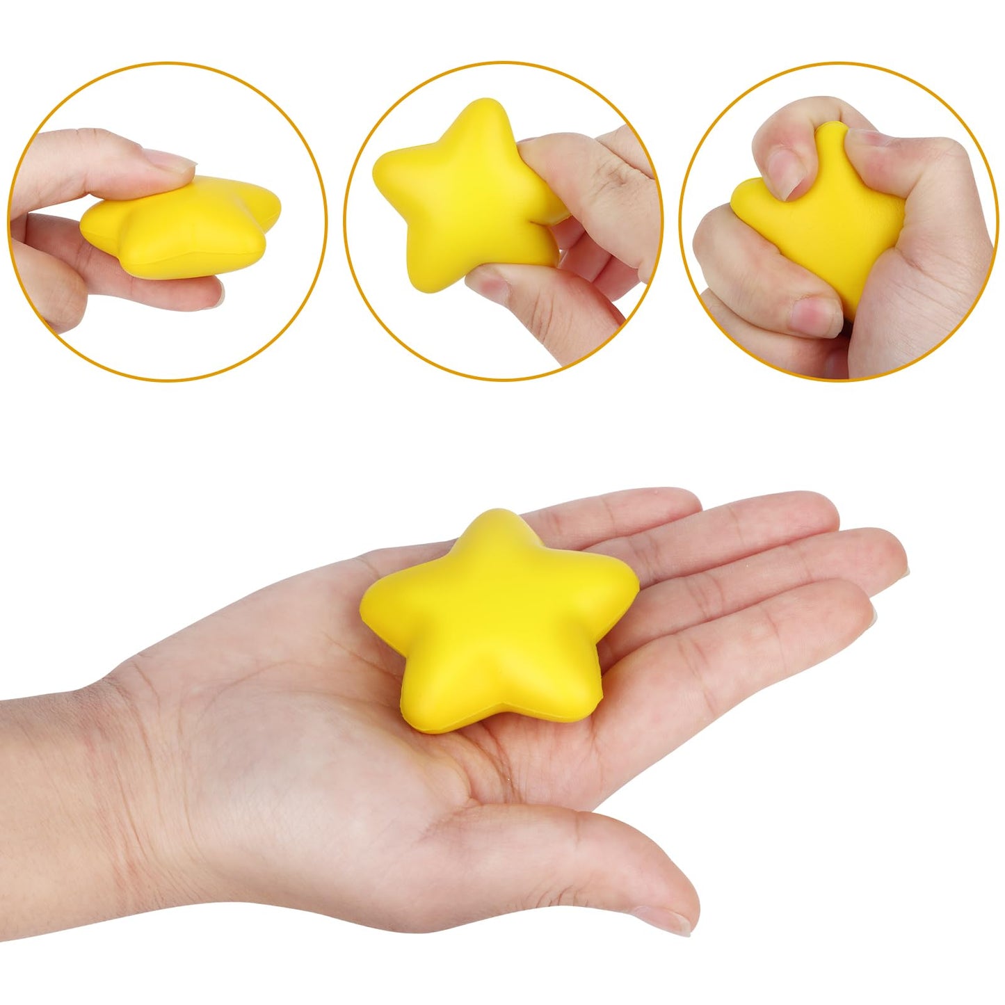 Atiloy 20-Pack Star Stress Balls – Mini Foam Squeeze Toys for Kids, Classrooms & Parties