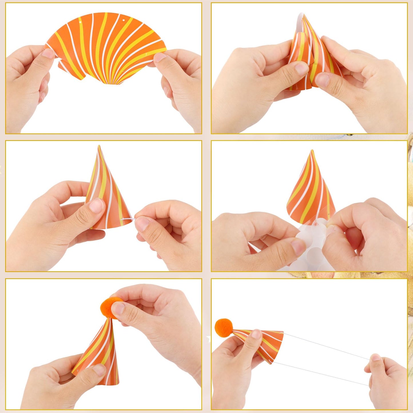 Atiloy 10-Pcs Colorful Mini Party Hats for Stuffed Animals, Pets & Baby