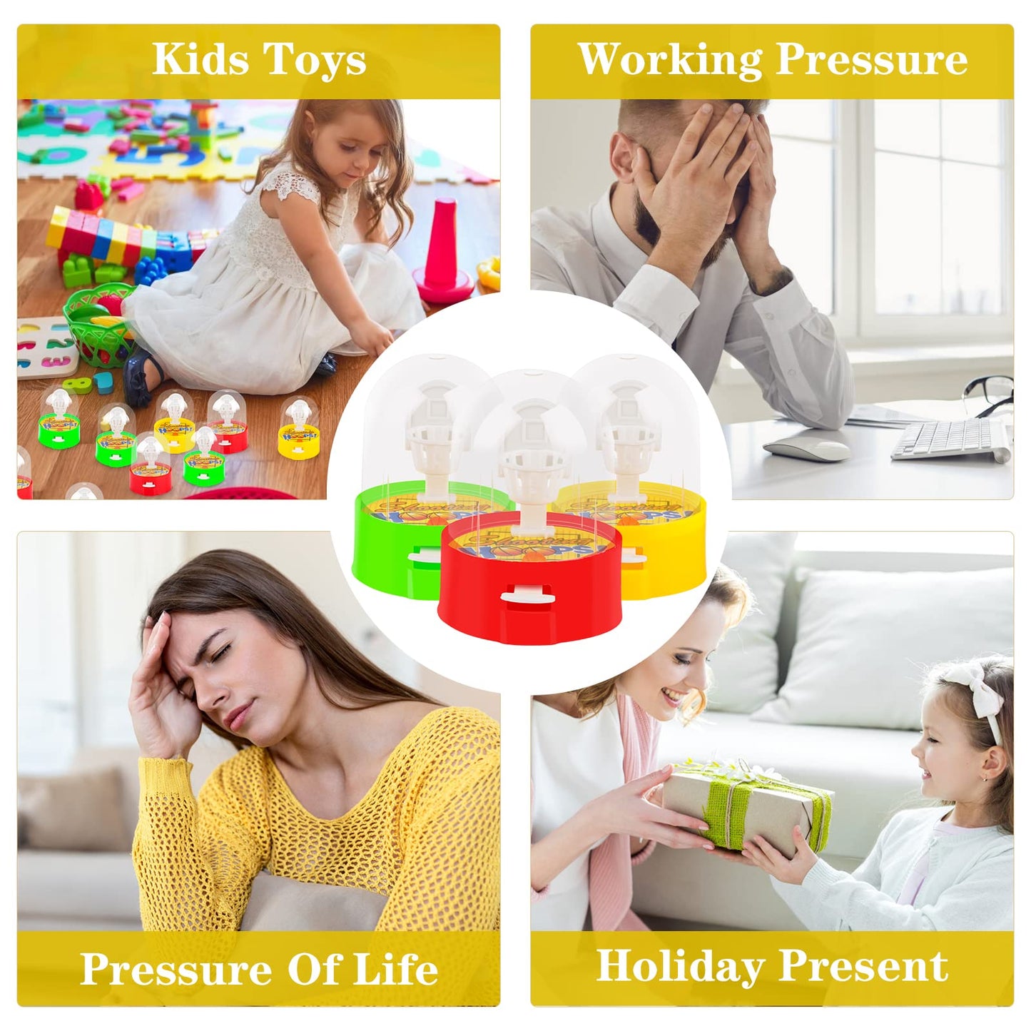 Atiloy 28pc Mini Finger Basketball Games – Desktop Table Hoop Party Favors for Kids 8-12