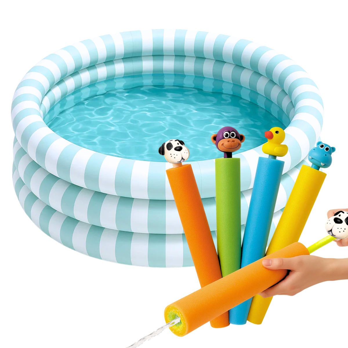 Atlasonix Water Blaster – 8-Pack Kids Water Guns for Beach & Pool Fun