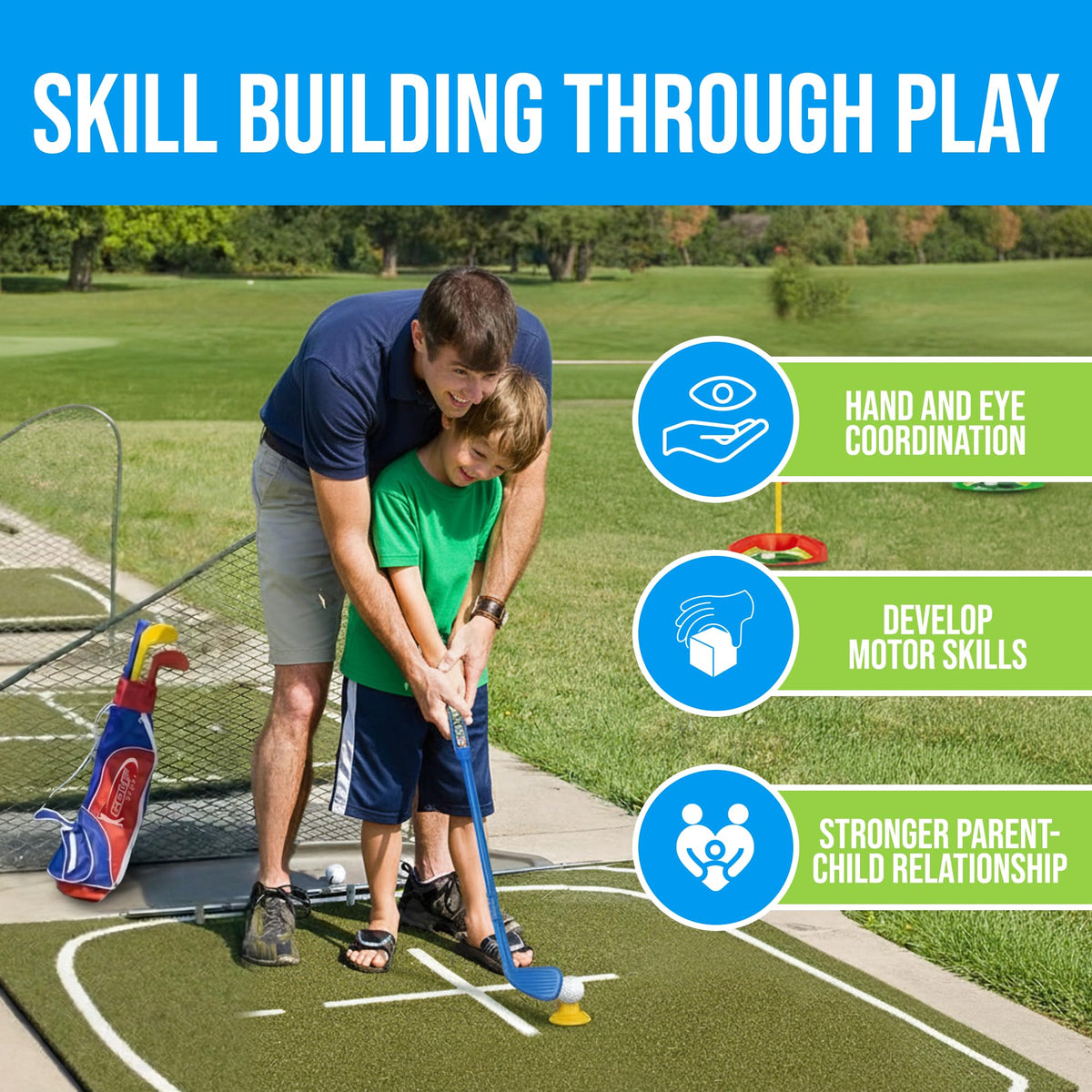 Atlasonix Toddler Golf Set – Kid Golf Clubs, Bag, Gloves & Balls