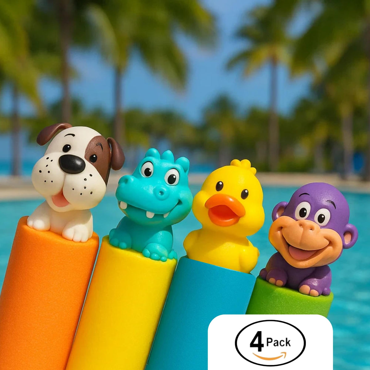 Atlasonix Water Blaster – 8-Pack Kids Water Guns for Beach & Pool Fun