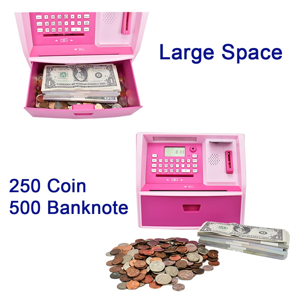 ATMBnk ATM Piggy Bank for Kids – Electronic Coin Counter, Card Access & Password