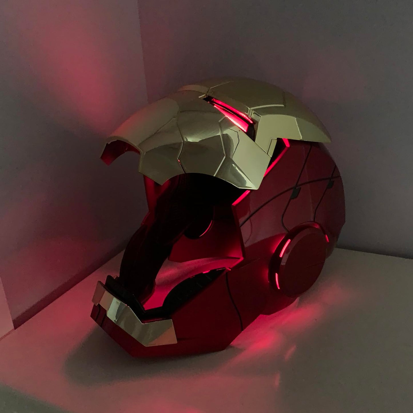 ATOKNG Iron Hero MK 5 1:1 Wearable Helmet – Voice, Touch & Remote Control, Realistic Sound Effects | Gold