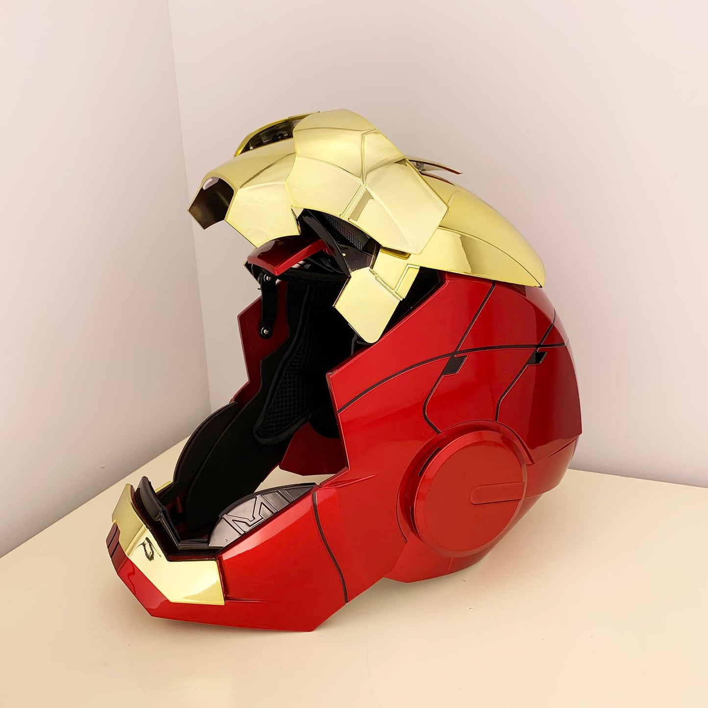 ATOKNG Iron Hero MK 5 1:1 Wearable Helmet – Voice, Touch & Remote Control, Realistic Sound Effects | Gold