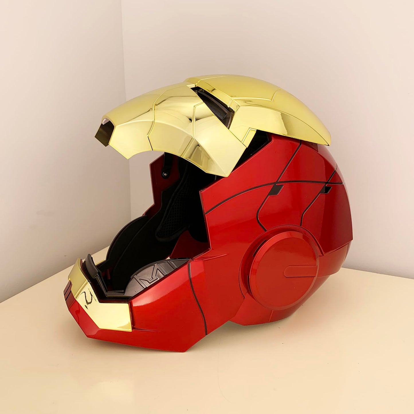 ATOKNG Iron Hero MK 5 1:1 Wearable Helmet – Voice, Touch & Remote Control, Realistic Sound Effects | Gold