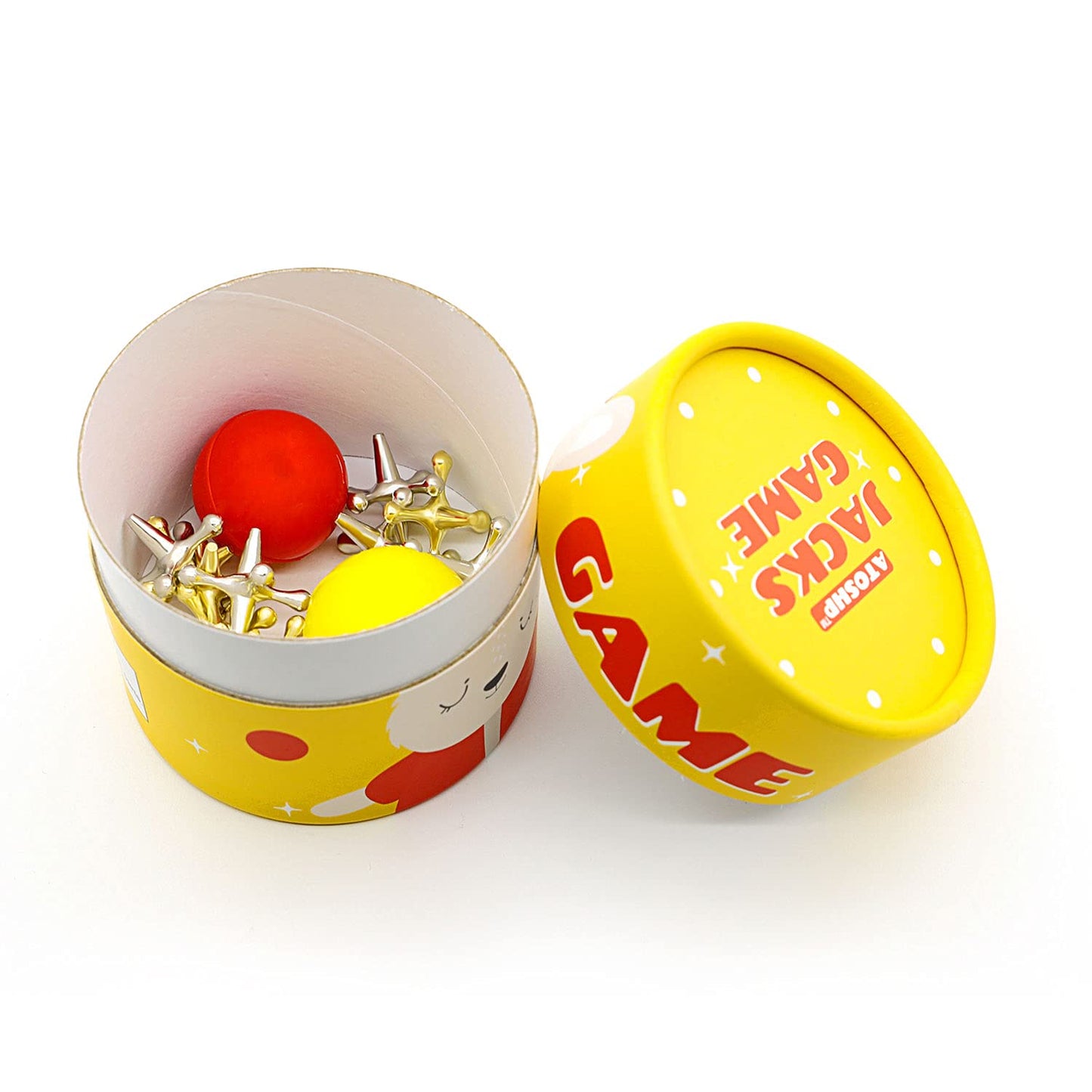 ATOSHP Jacks Game with Balls – 12 Metal Jacks & 2 Balls