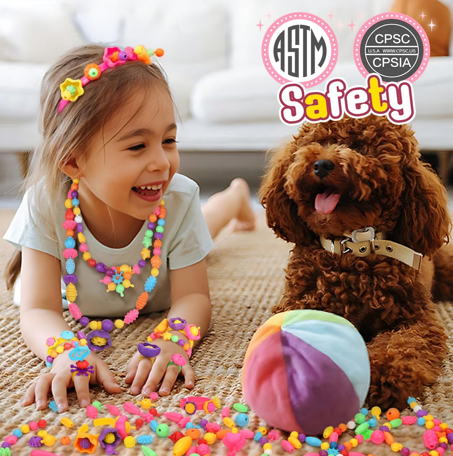 Atoymut 600Pcs Pop Beads – Jewelry Making Kit for Kids 4–8