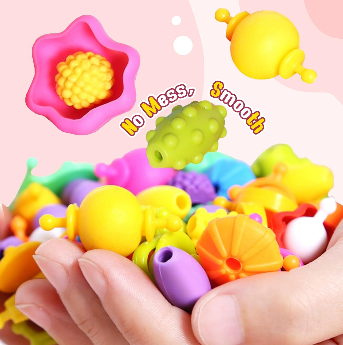Atoymut 600Pcs Pop Beads – Jewelry Making Kit for Kids 4–8