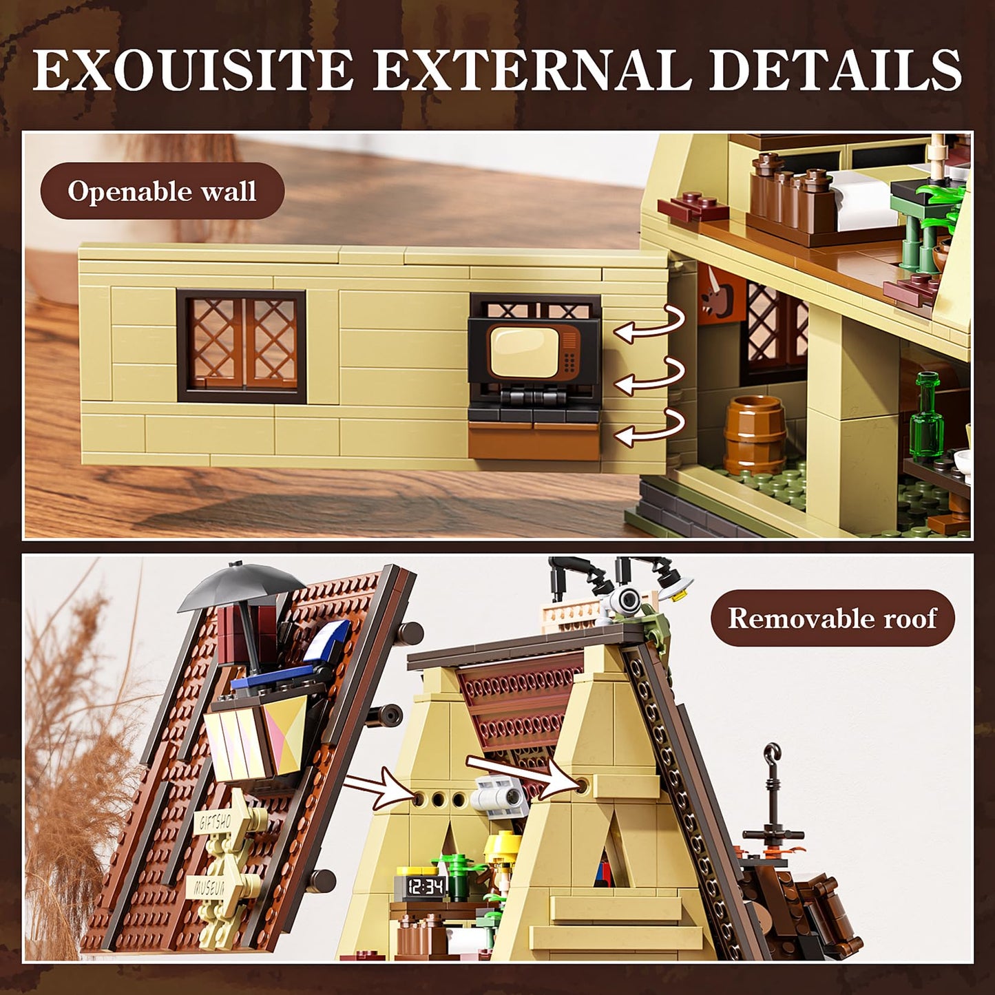 ATRtoyMF Gravity House Building Sets – Mystery Shack, 965 Pcs, LEGO-Compatible