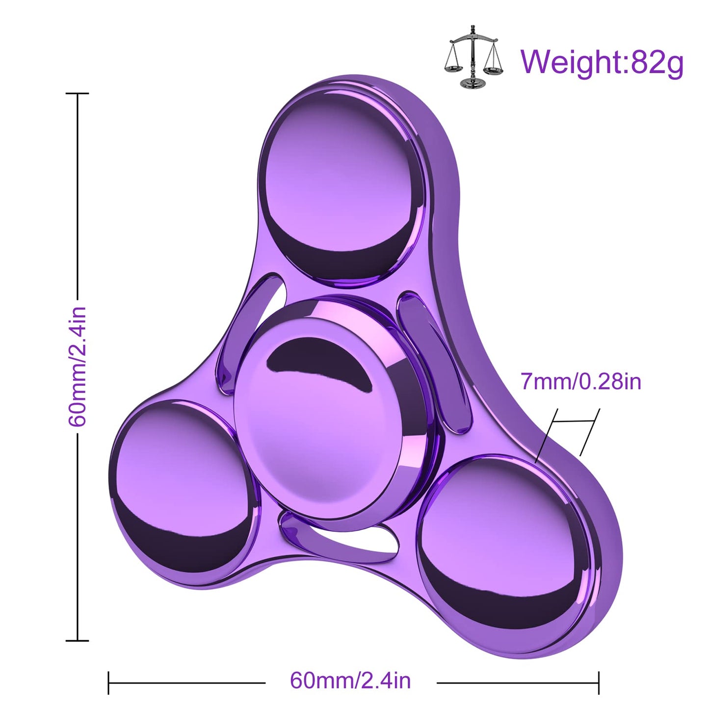 ATESSON Fidget Spinner – Ultra Durable Stainless Steel Bearing, High-Speed Brass Spinner for Focus