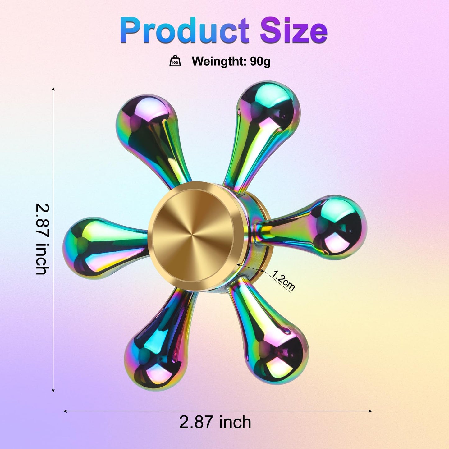 ATESSON Fidget Spinner – Ultra Durable Stainless Steel Bearing, High-Speed Spin
