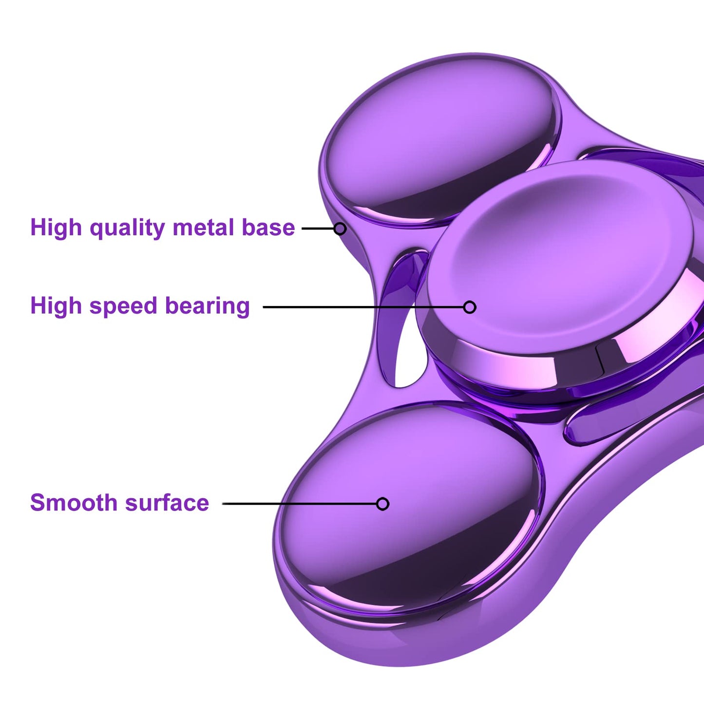 ATESSON Fidget Spinner – Ultra Durable Stainless Steel Bearing, High-Speed Brass Spinner for Focus
